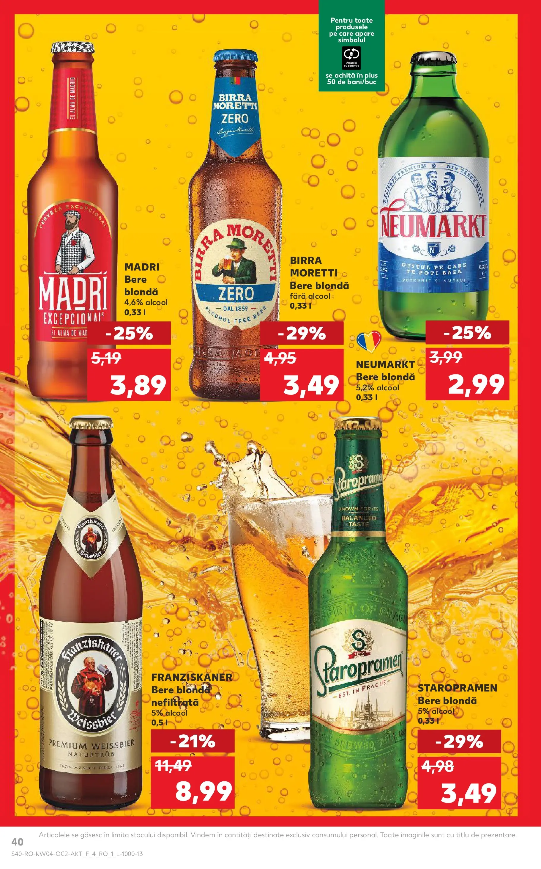 Catalog Kaufland - Domnesti 21.01.2026 - Revista si Oferta | Pagină: 40 | Produse: Bere