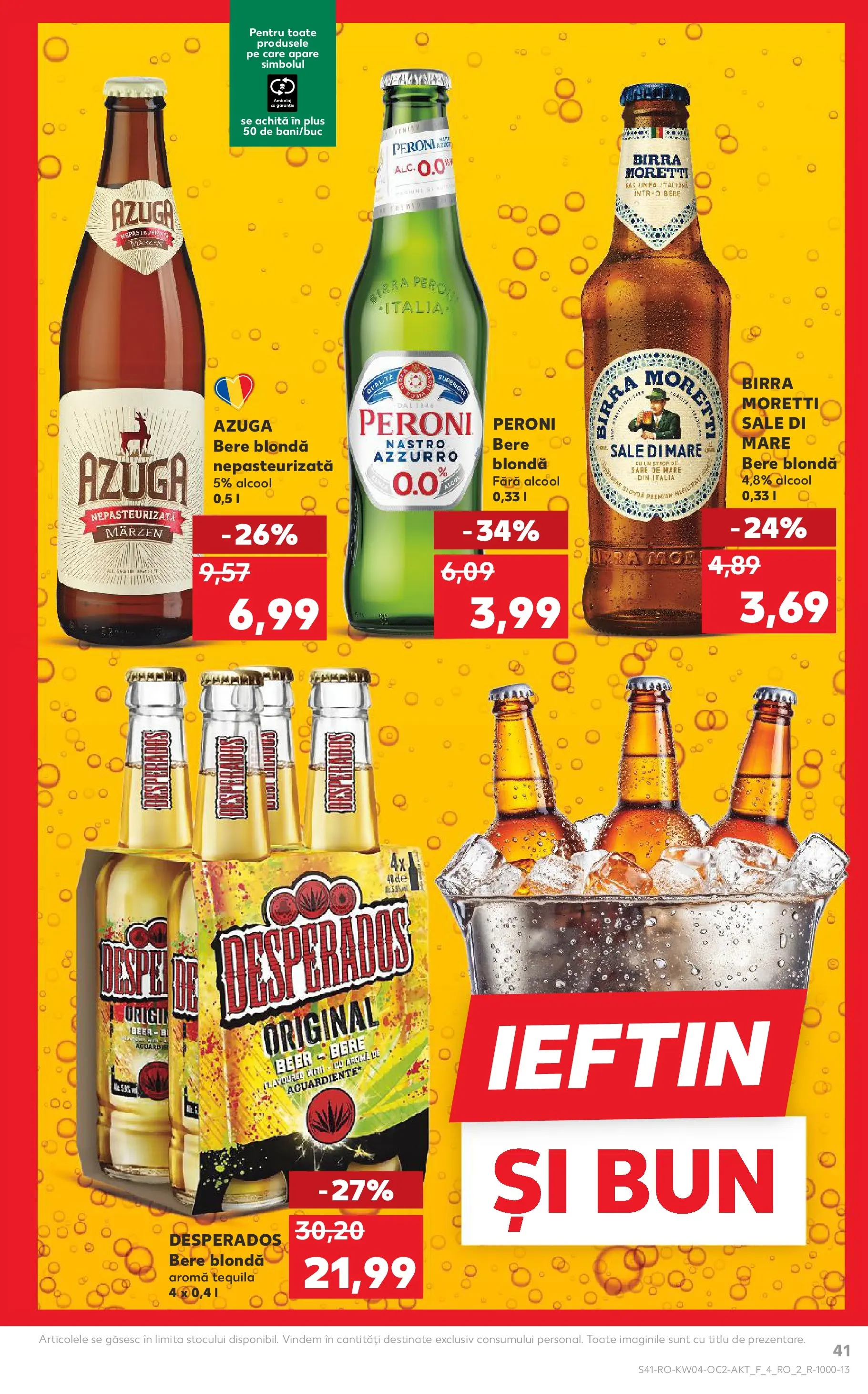 Catalog Kaufland - Domnesti 21.01.2026 - Revista si Oferta | Pagină: 41 | Produse: Eğitim çantaları, Bere, Sare