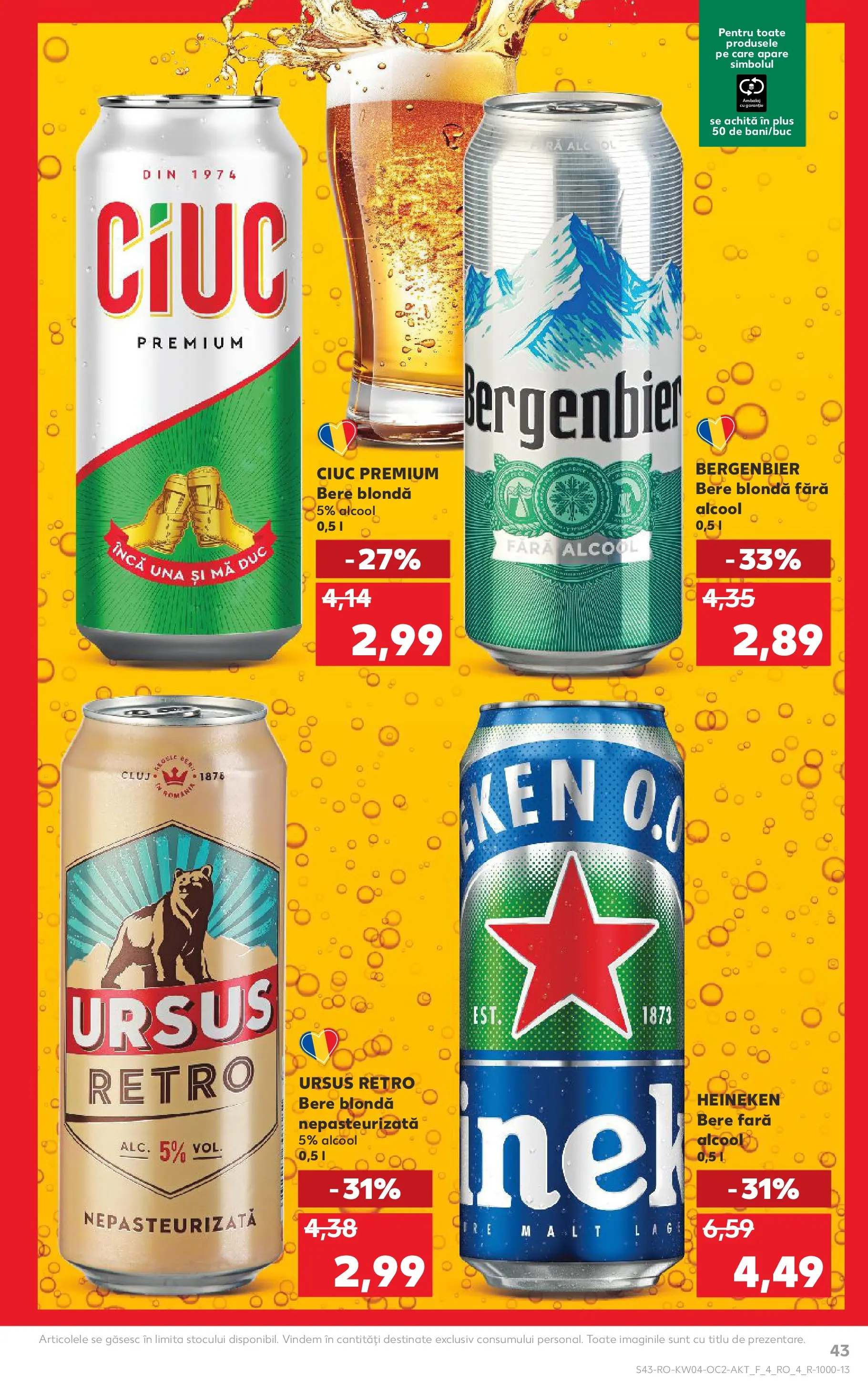 Catalog Kaufland - Domnesti 21.01.2026 - Revista si Oferta | Pagină: 43 | Produse: Bere, Plastik Kulübe