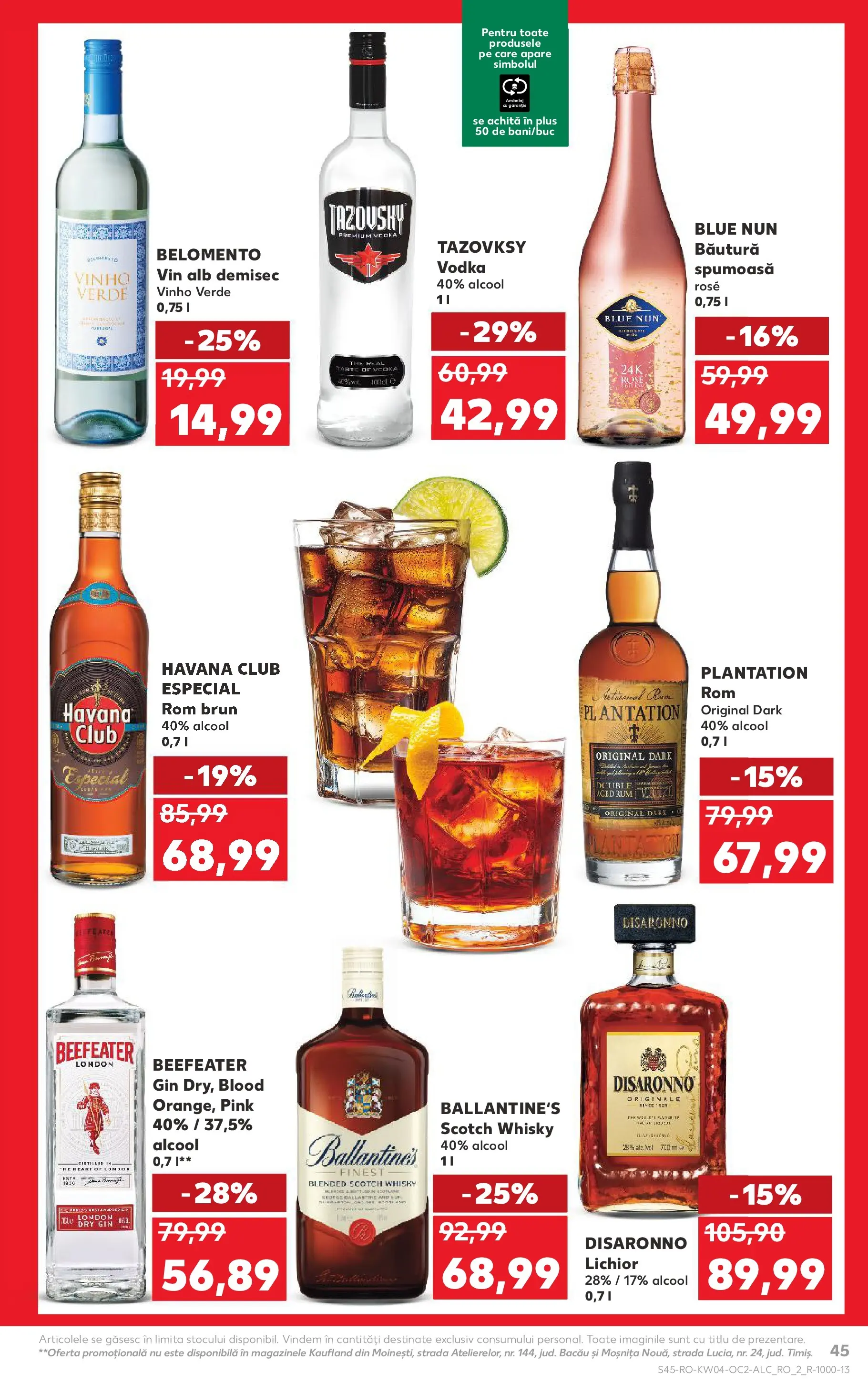 Catalog Kaufland - Domnesti 21.01.2026 - Revista si Oferta | Pagină: 45 | Produse: Lichior, Vin, Gin, Vodka