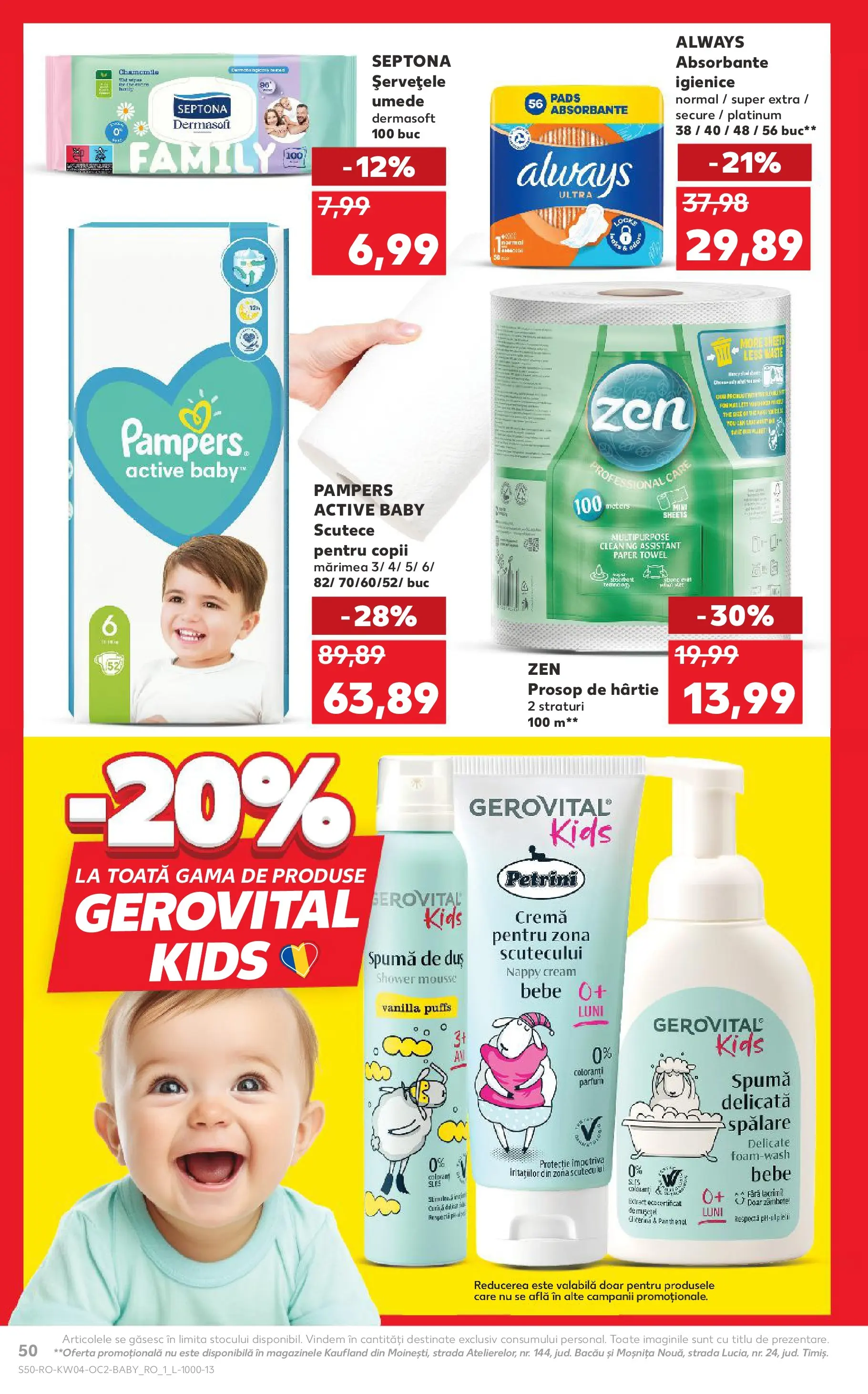 Catalog Kaufland - Domnesti 21.01.2026 - Revista si Oferta | Pagină: 50 | Produse: Parfum, Șervețele umede, Absorbante, Scutece