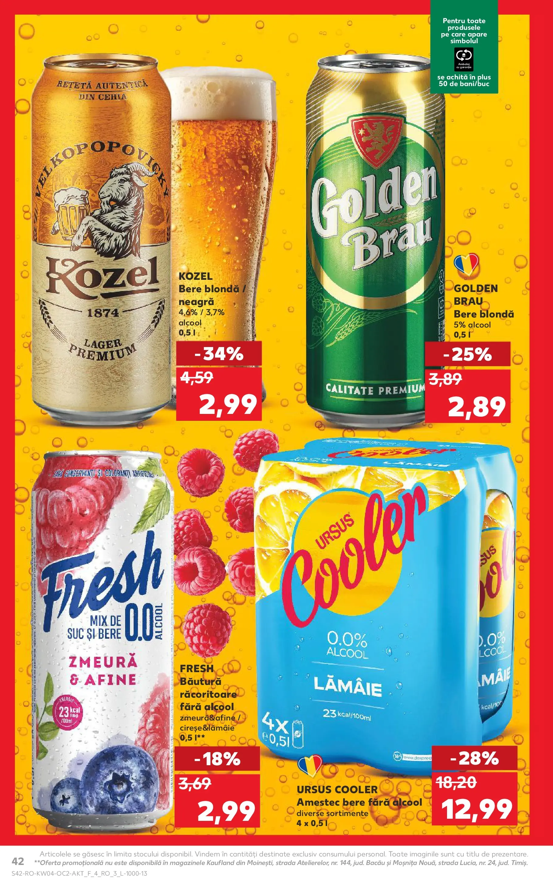 Catalog Kaufland - Domnesti 21.01.2026 - Revista si Oferta | Pagină: 42 | Produse: Afine, Atıştırmalık, Zmeură, Bere