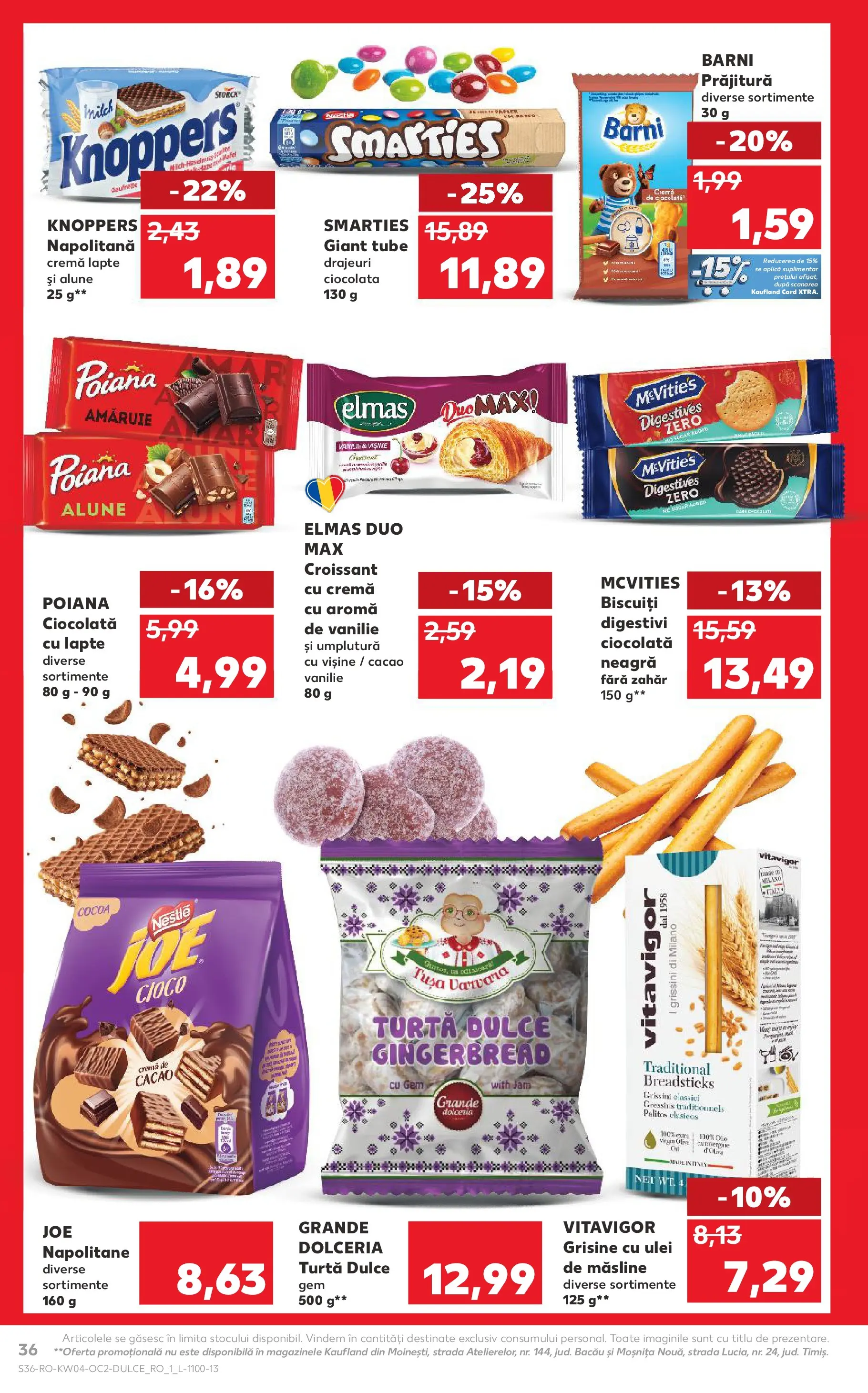Catalog Kaufland - Ploiești 21.01.2026 - Revista si Oferta | Pagină: 36 | Produse: Napolitane, Lapte, Ulei, Biscuiți