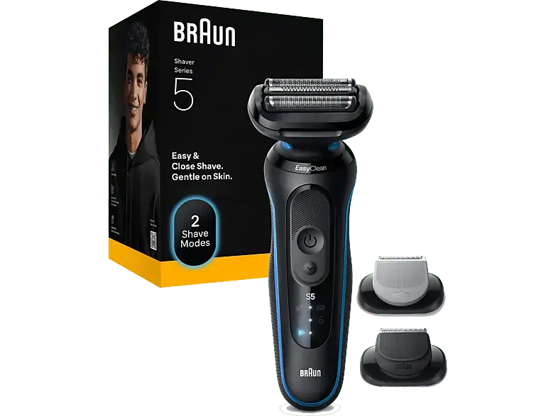 Braun 52-B1650S Rasierer (Akkubetrieb, Blau, EasyClean-System)