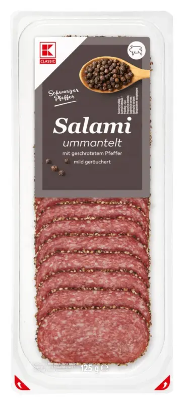 K-Classic Деликатесен салам с черен пипер,опушен 125 г