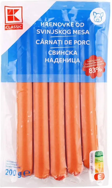 K-Classic Кренвирши с 83% свинско месо
