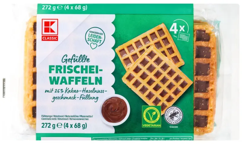 K-CLASSIC Гофрети с пресни яйца с какаов пълнеж