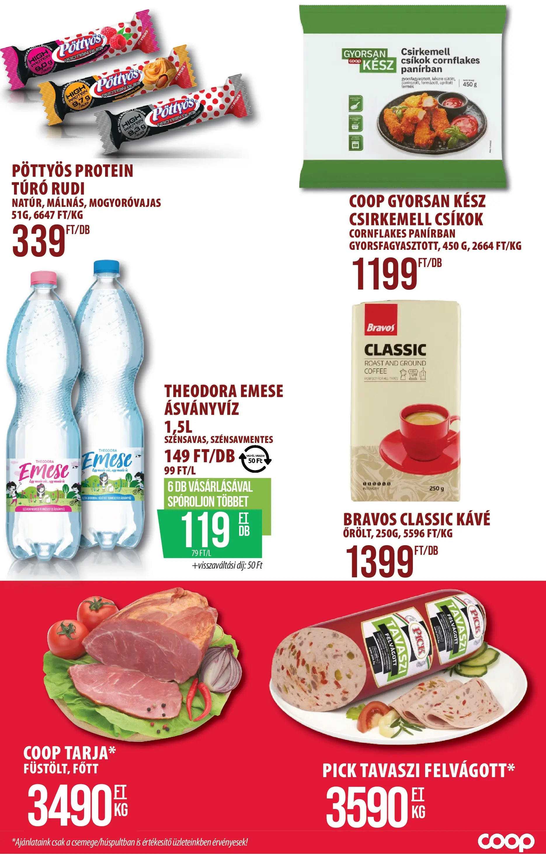 COOP Szolnok Akciós újság Vecsés - 2026.01.22. -tól/töl > akció, lapozható szórólap 🛍️ | Oldal: 2 | Termékek: Protein, Ásványvíz, Felvágott, Túró