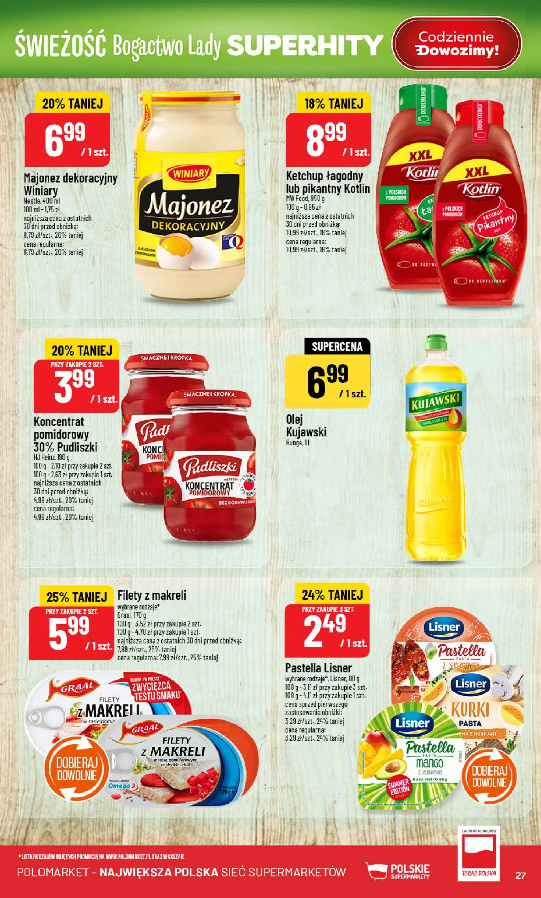 Nowa POLOmarket gazetka od jutra 21.01.2026 (PDF) | Strona: 27 | Produkty: Mango, Chili, Koncentrat pomidorowy, Olej