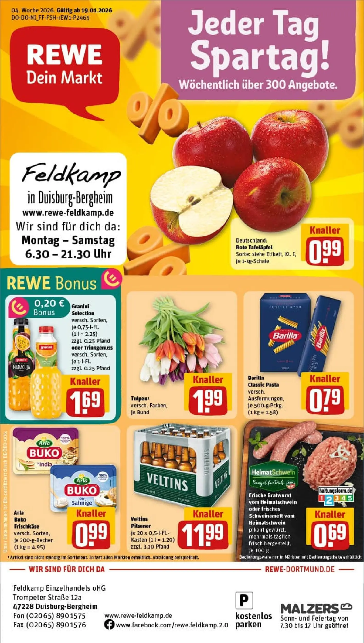 REWE Prospekt ab 18.01.2026 zum Blättern » Angebote | Seite: 1 | Produkte: Arla buko, Uhr, Veltins, Frischkase