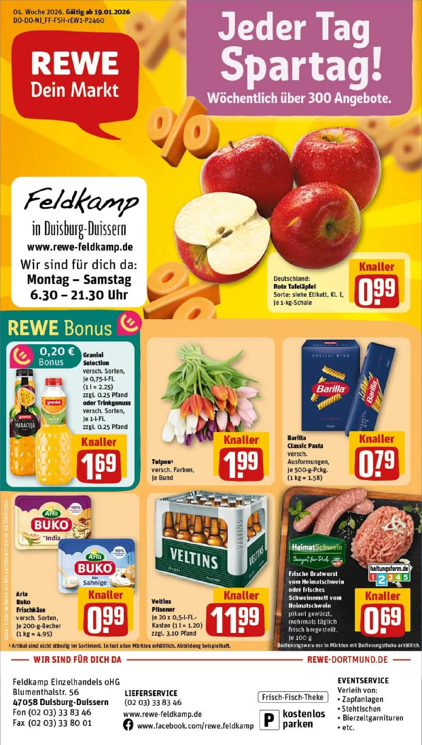 REWE Prospekt ab 18.01.2026 zum Blättern » Angebote | Seite: 1 | Produkte: Arla buko, Pasta, Uhr, Veltins