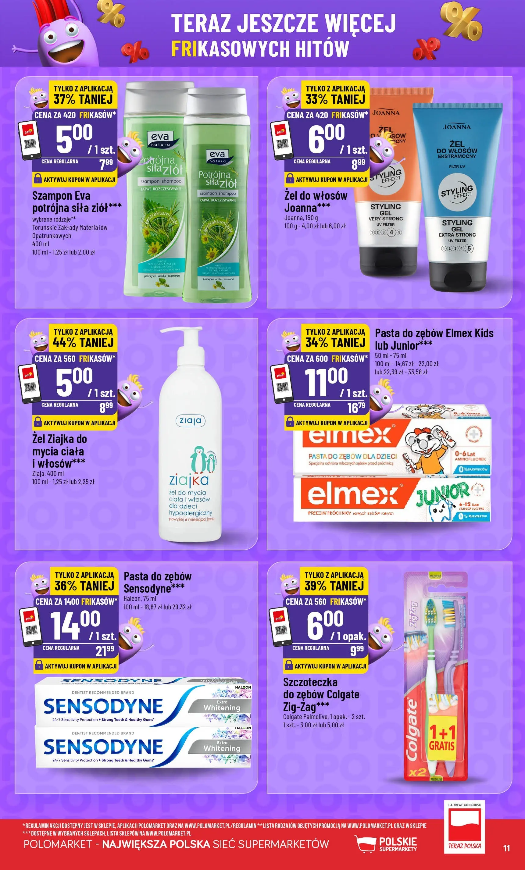 Nowa POLOmarket gazetka od jutra 21.01.2026 (PDF) | Strona: 11 | Produkty: Szampon, Pasta do zębów