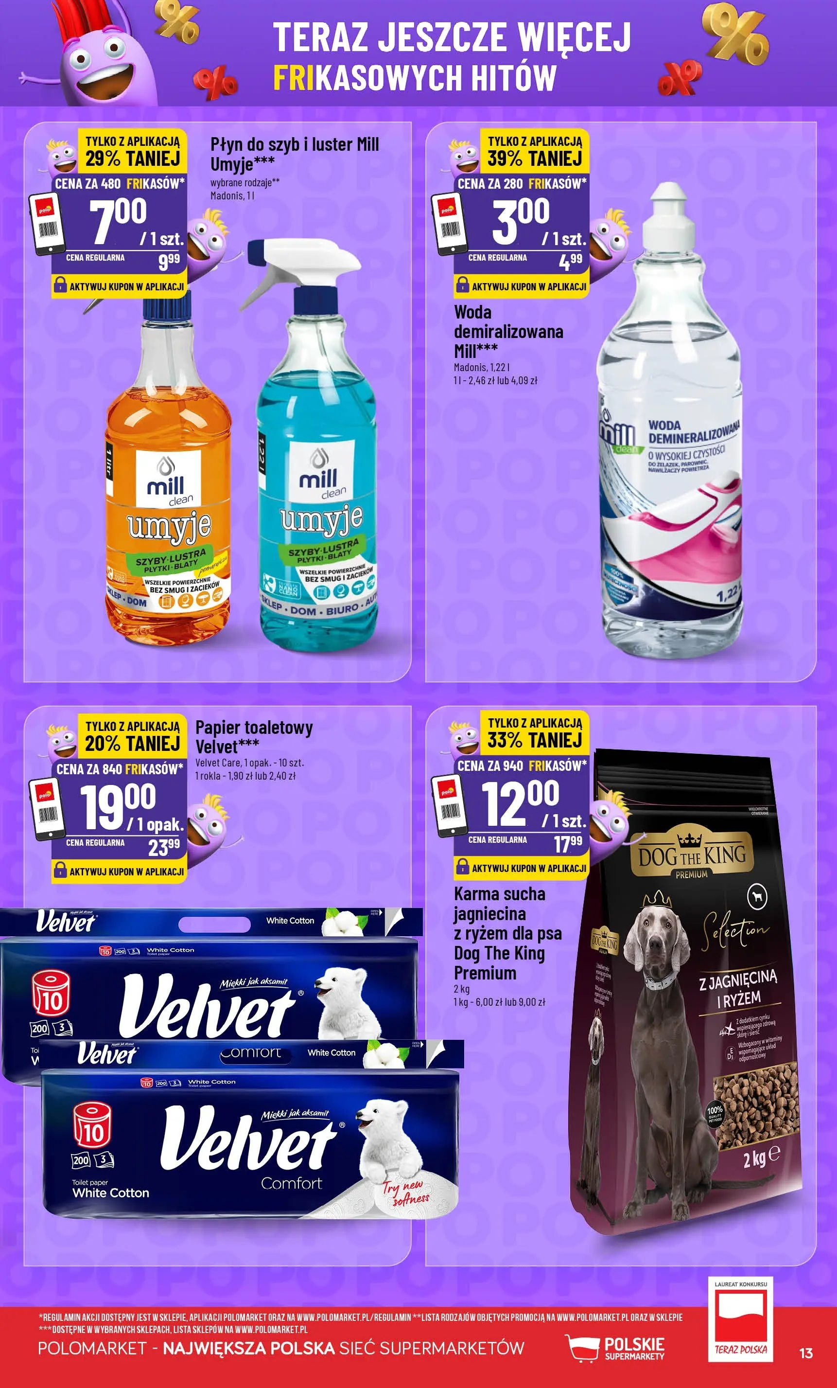 Nowa POLOmarket gazetka od jutra 21.01.2026 (PDF) | Strona: 13 | Produkty: Papier toaletowy, Jagnięcina, Woda