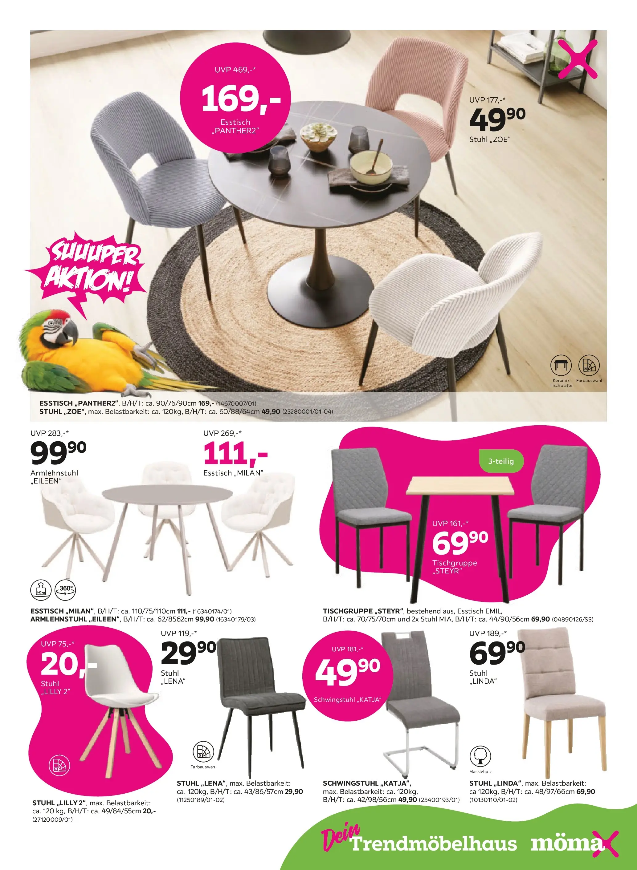 Mömax Ansfelden, Bruck An Der Mur, Villach von 09.02.2026 - Aktuelle Angebote | Seite: 3 | Produkte: Stuhl