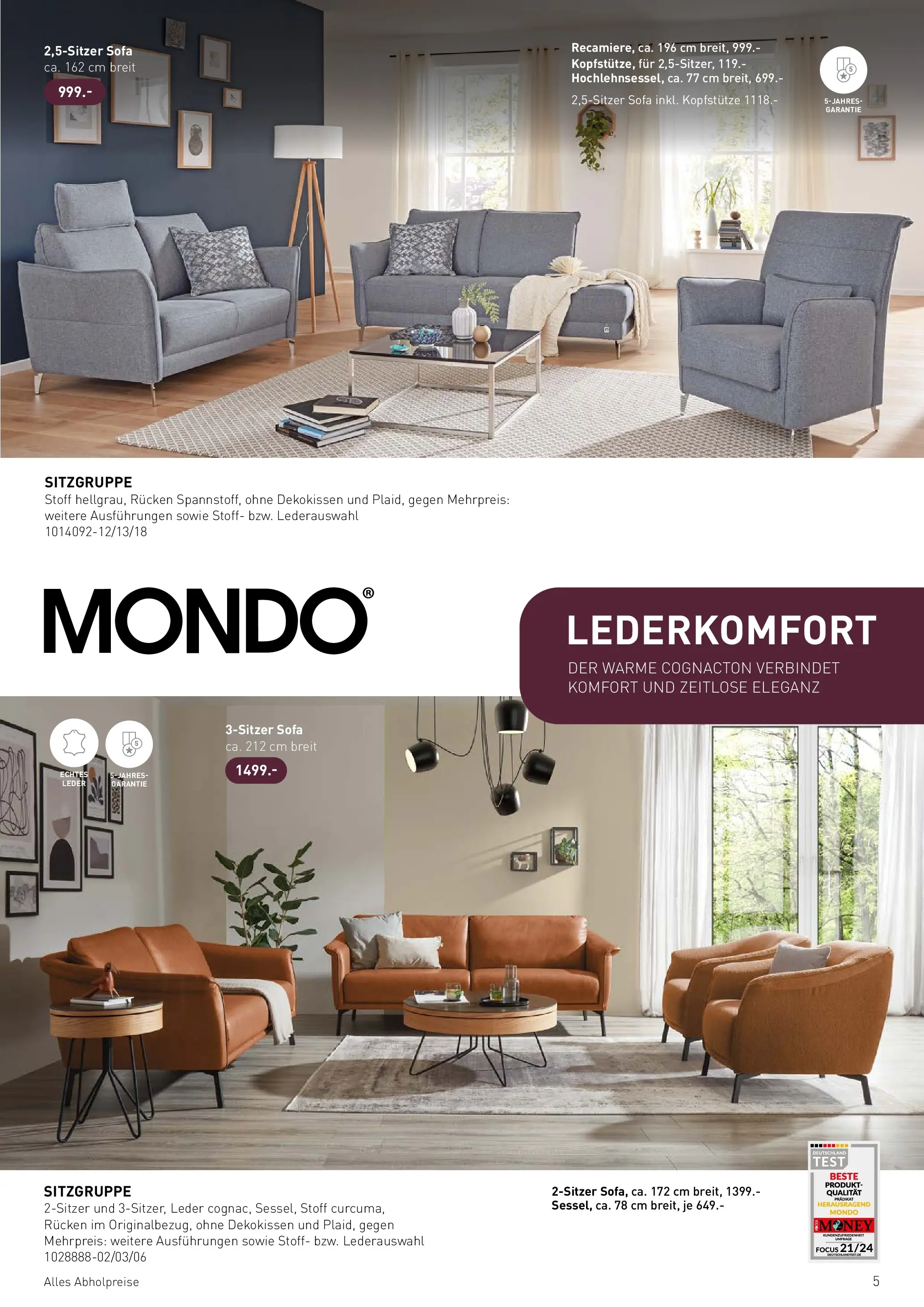 Möbel Martin - Möbel Martin: Wochenangebote (ab 22.01.2026) zum Blättern | Seite: 5 | Produkte: Sofa