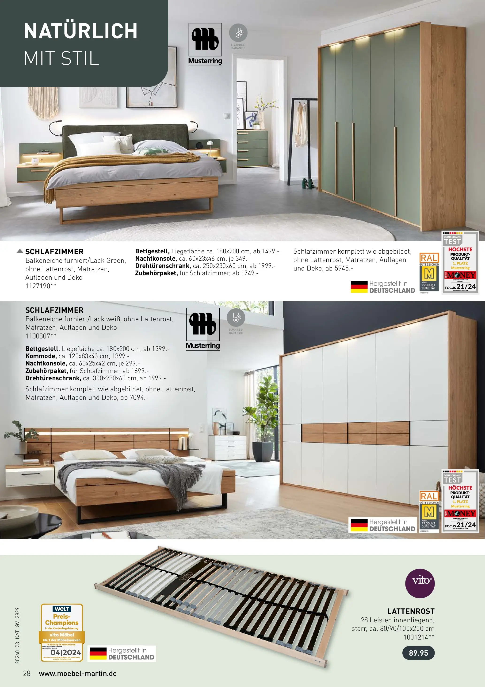 Möbel Martin - Möbel Martin: Wochenangebote (ab 22.01.2026) zum Blättern | Seite: 28 | Produkte: Lattenrost