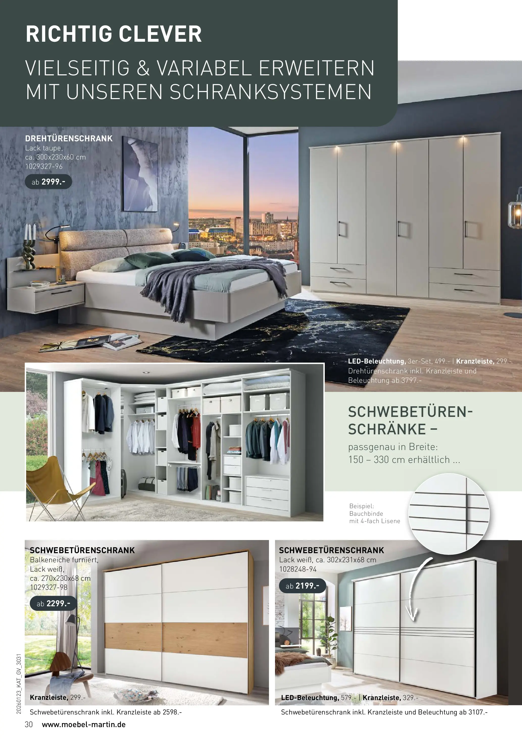 Möbel Martin - Möbel Martin: Wochenangebote (ab 22.01.2026) zum Blättern | Seite: 30 | Produkte: Schwebetürenschrank, Drehtürenschrank