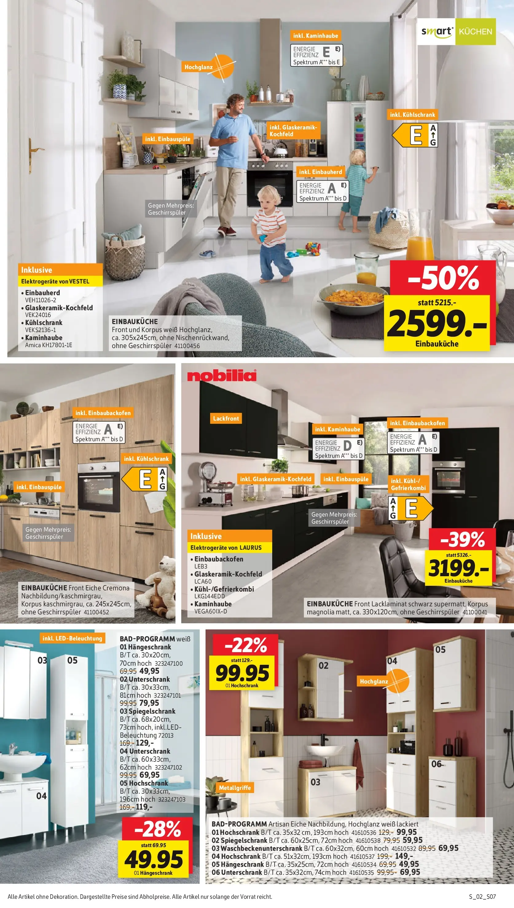 Sconto Prospekt Erfurt	 (ab 12.01.2026) zum Blättern | Seite: 7 | Produkte: Geschirrspüler, Kühlschrank, Spiegelschrank, Kuchen