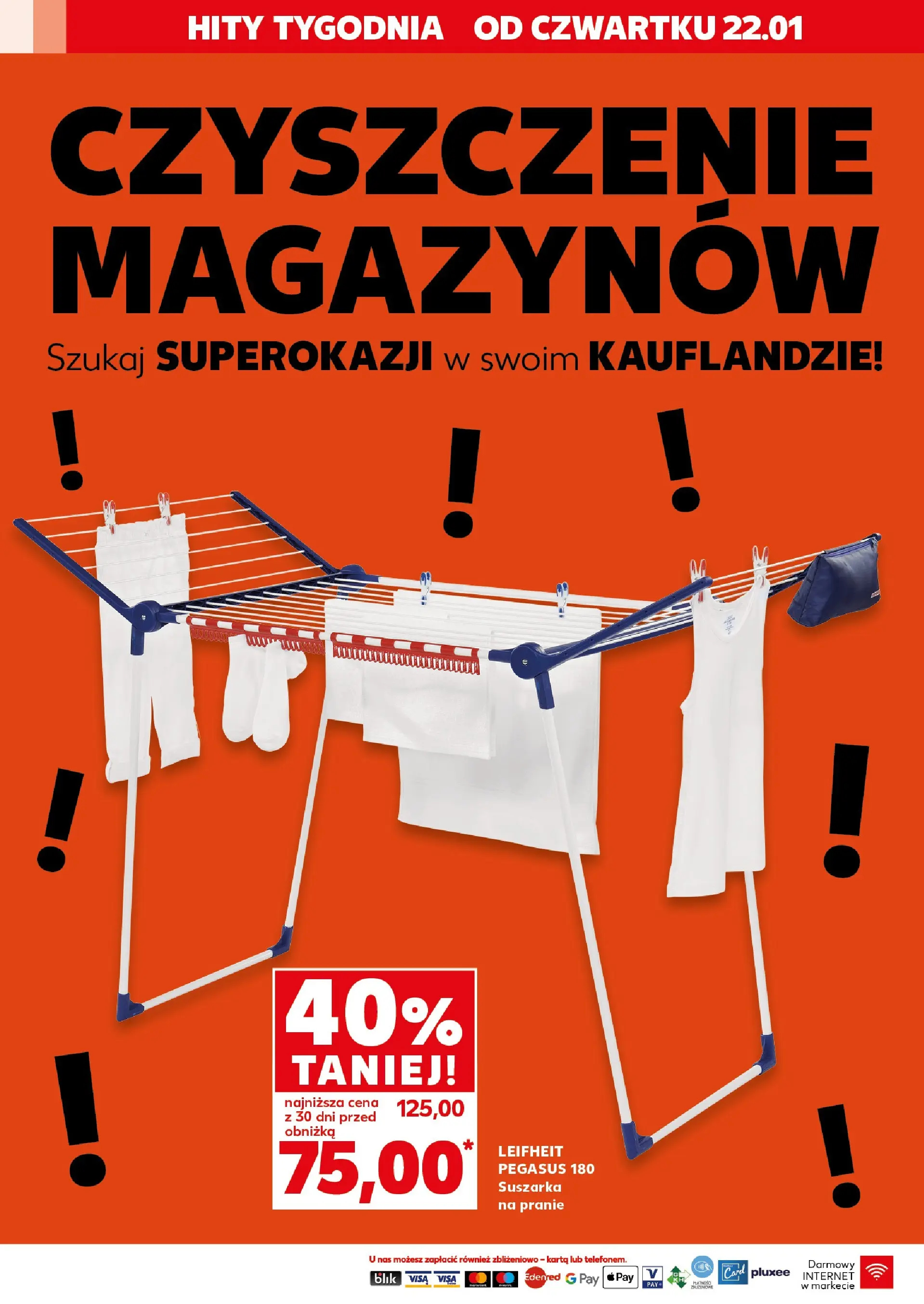 Kaufland gazetka - Mega okazje od 22.01.2026 - od jutra PDF | Strona: 2 | Produkty: Karta, Suszarka na pranie, Suszarka