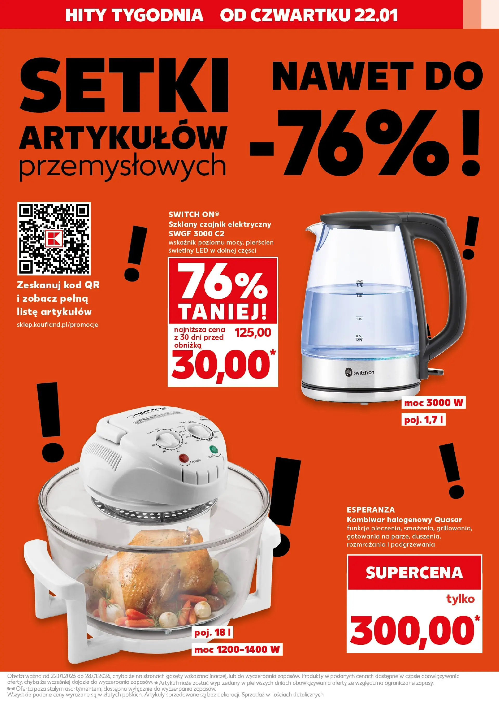Kaufland gazetka - Mega okazje od 22.01.2026 - od jutra PDF | Strona: 3 | Produkty: Czajnik