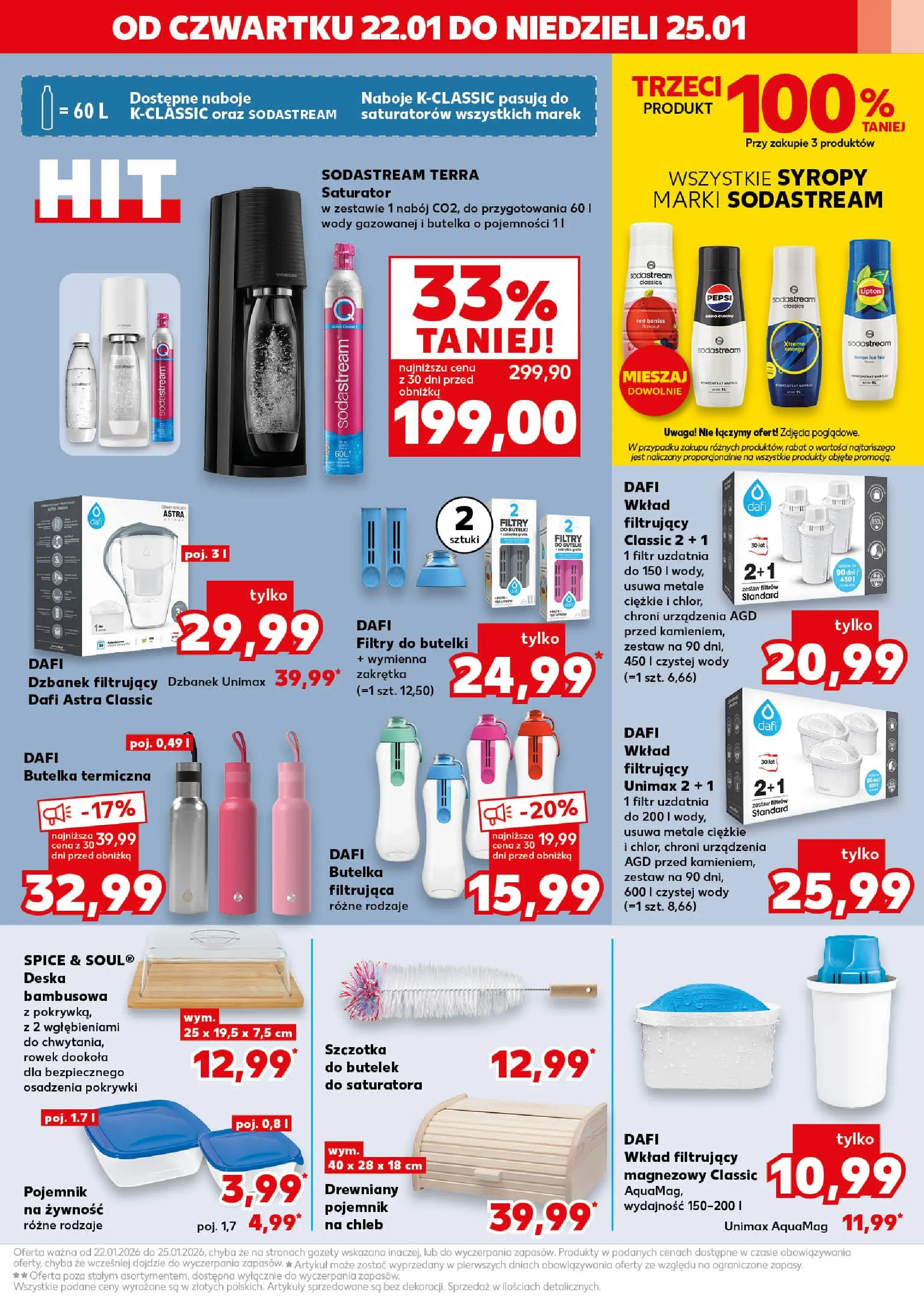 Kaufland gazetka - Mega okazje od 22.01.2026 - od jutra PDF | Strona: 9 | Produkty: Dzbanek filtrujący, Chleb, Szczotka, Sodastream