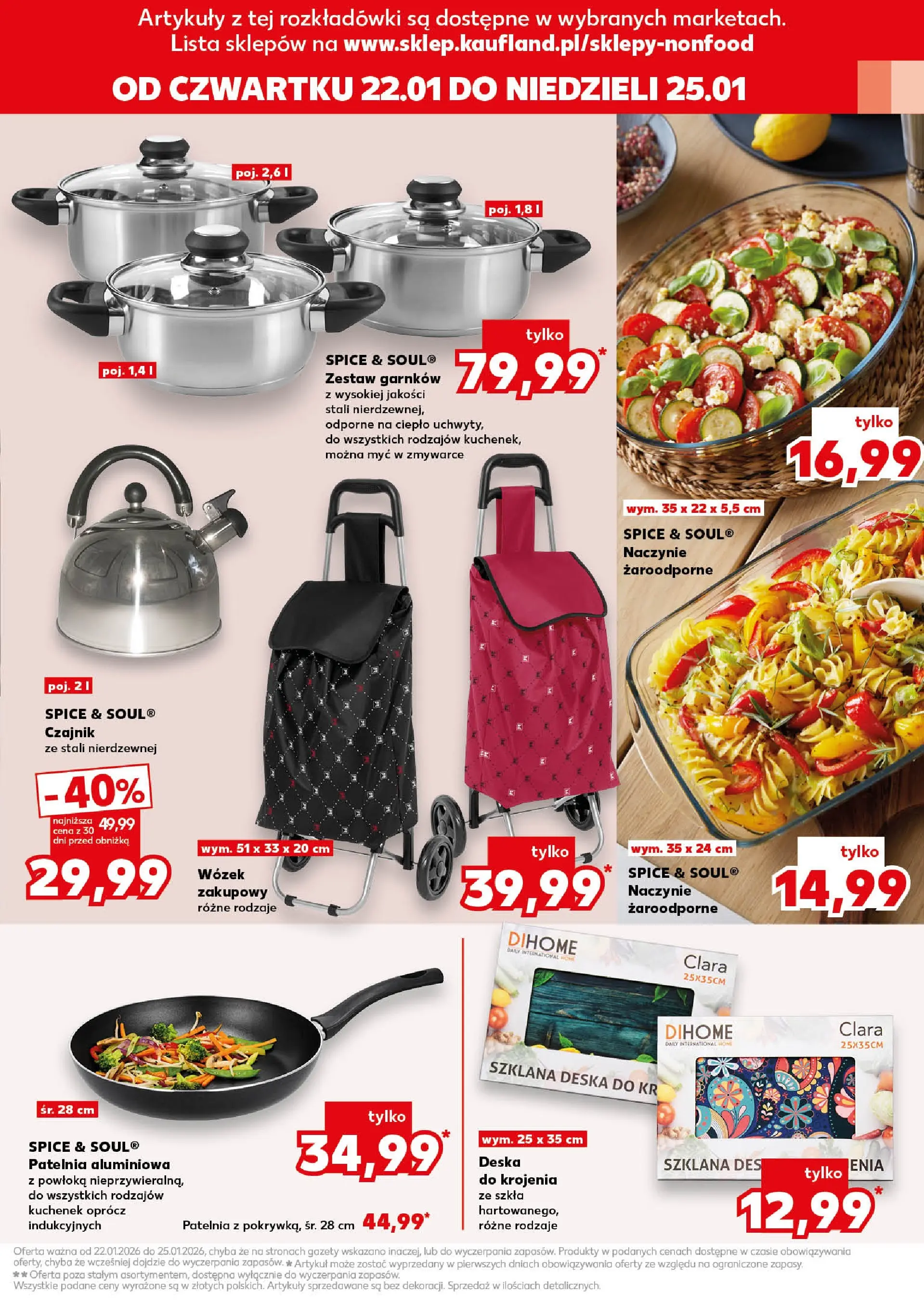 Kaufland gazetka - Mega okazje od 22.01.2026 - od jutra PDF | Strona: 11 | Produkty: Czajnik, Patelnia, Naczynie żaroodporne