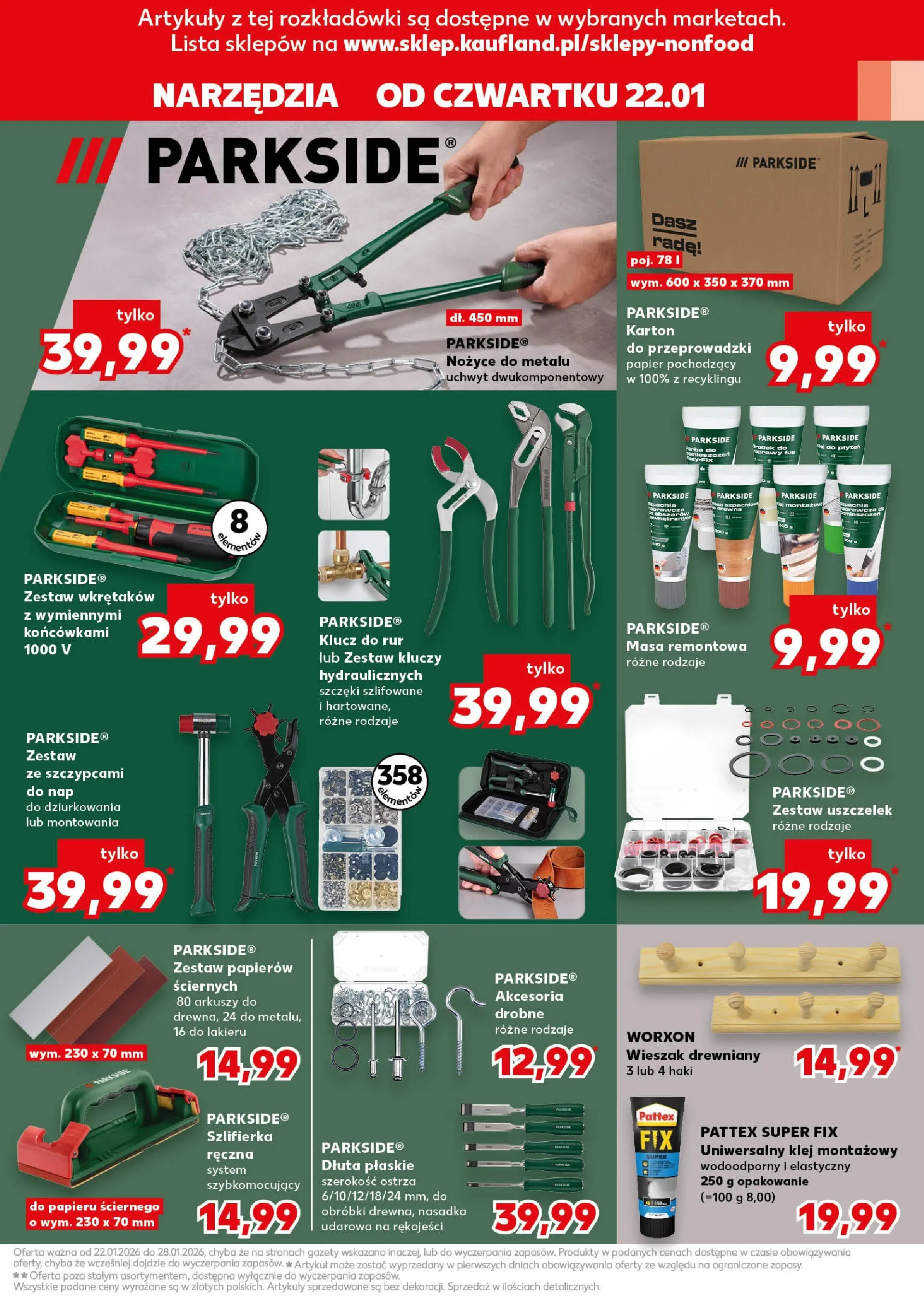 Kaufland gazetka - Mega okazje od 22.01.2026 - od jutra PDF | Strona: 13 | Produkty: Wieszak, Szlifierka