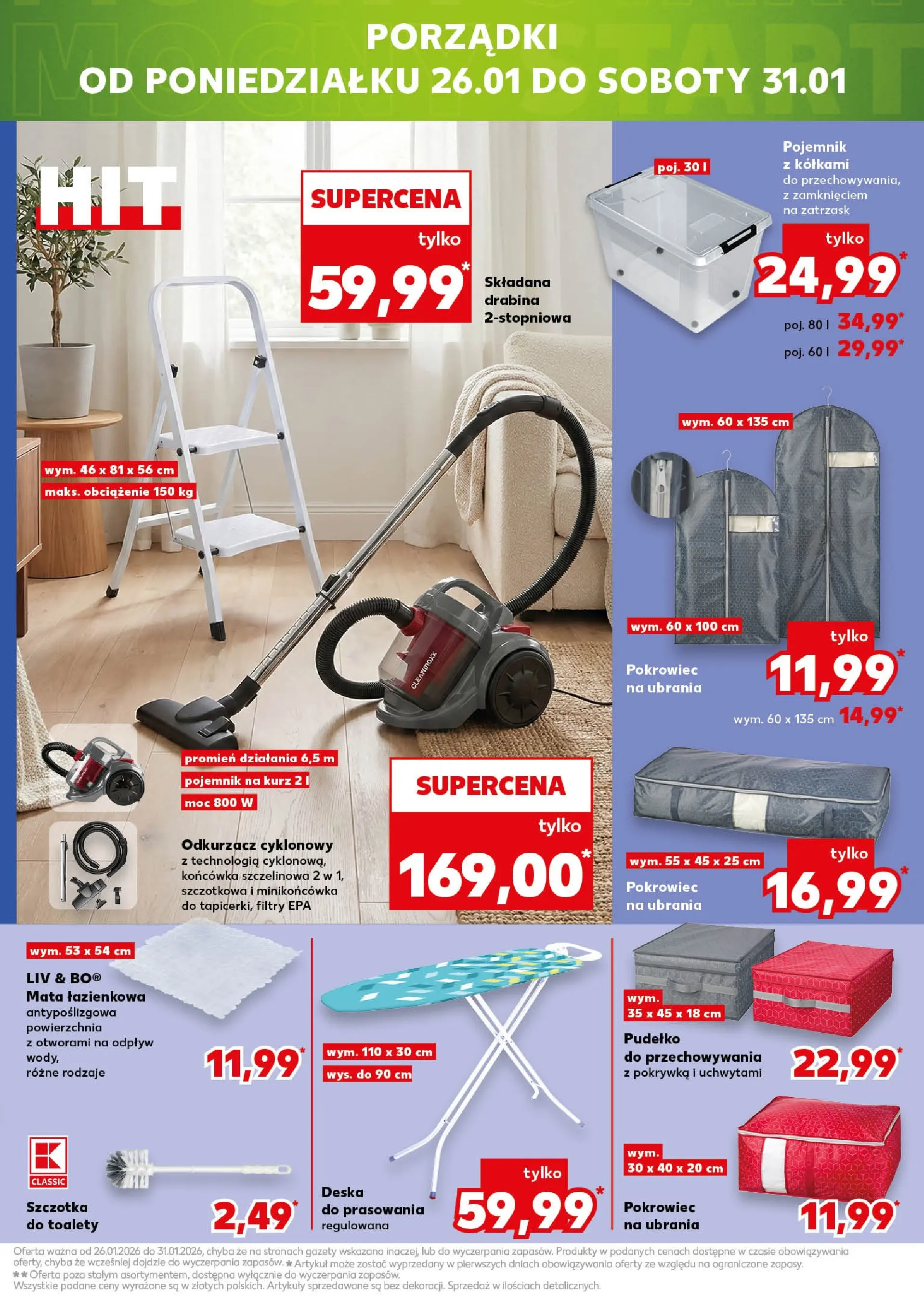 Kaufland gazetka - Mega okazje od 22.01.2026 - od jutra PDF | Strona: 17 | Produkty: Ubrania, Odkurzacz, Pudełko, Szczotka