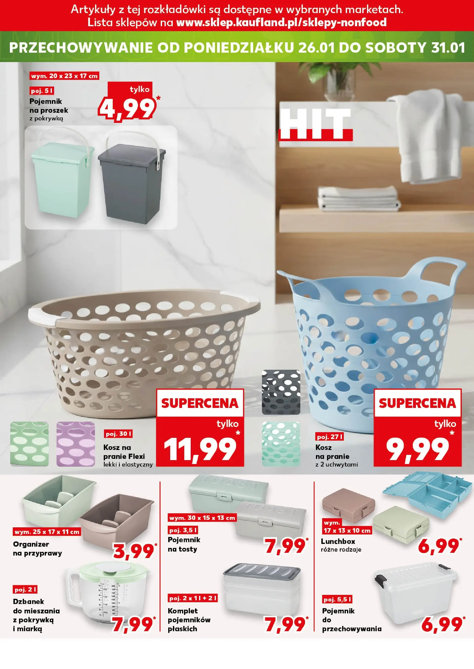 Kaufland gazetka - Mega okazje od 22.01.2026 - od jutra PDF | Strona: 18 | Produkty: Dzbanek, Kosz, Przyprawy