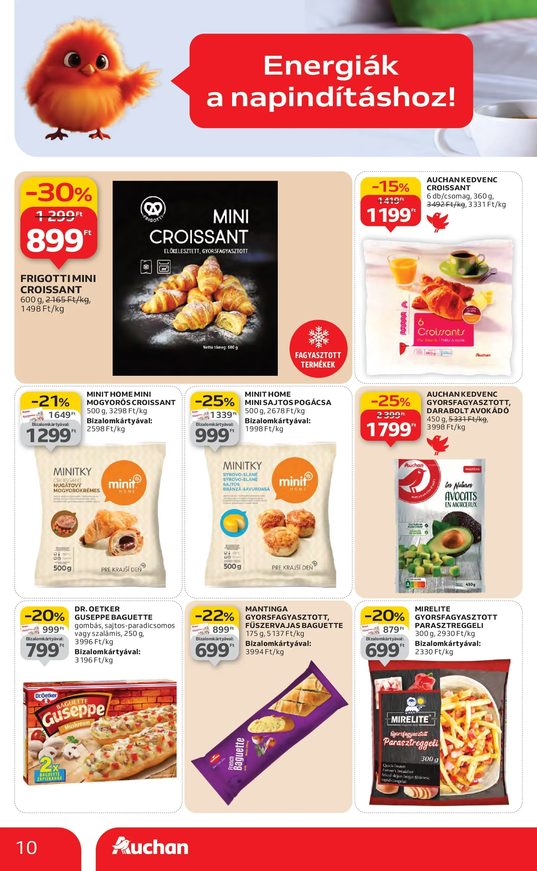 Auchan Akciós újság Miskolc - 2026.01.22. -tól/töl > akció, lapozható szórólap 🛍️ | Oldal: 10 | Termékek: Croissant, Pogácsa, Avokádó