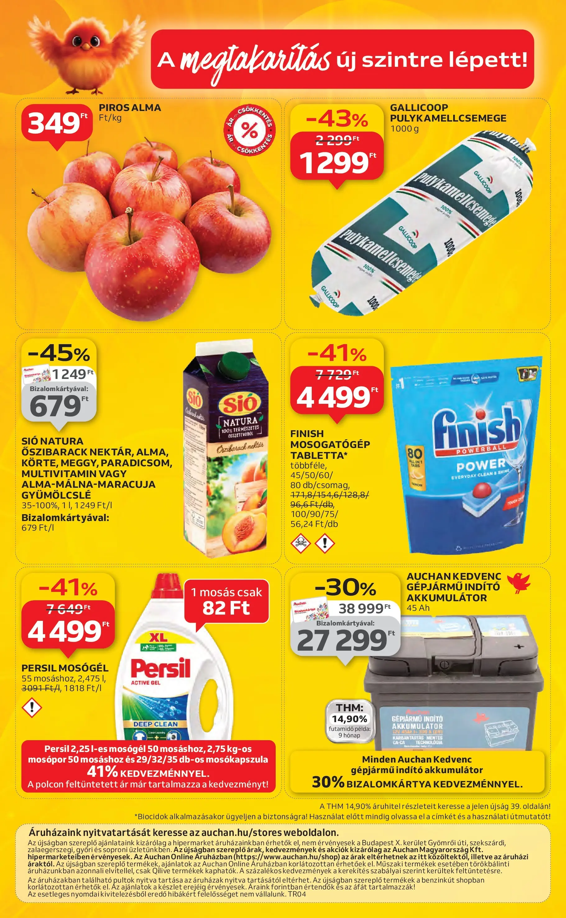 Auchan Akciós újság Miskolc - 2026.01.22. -tól/töl > akció, lapozható szórólap 🛍️ | Oldal: 44 | Termékek: Őszibarack, Gyümölcslé, Akkumulátor, Multivitamin