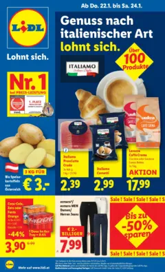 Lidl Flugblatt - Wien, Langenzersdorf, Zwettl ab 22.01.2026 gültig