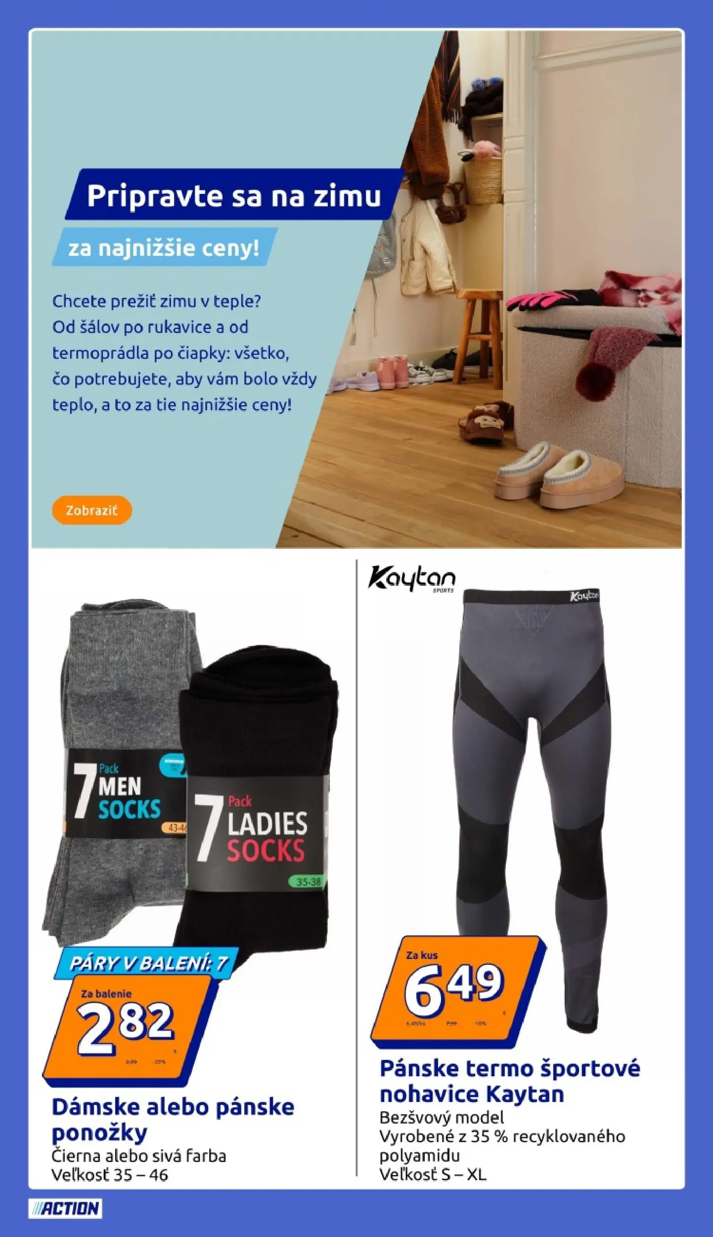 Objavte - Action leták platný do 28.01.2026 od 20.01.2026 » aktuálna akcia | Strana: 19 | Produkty: Nohavice, Ponožky, Rukavice