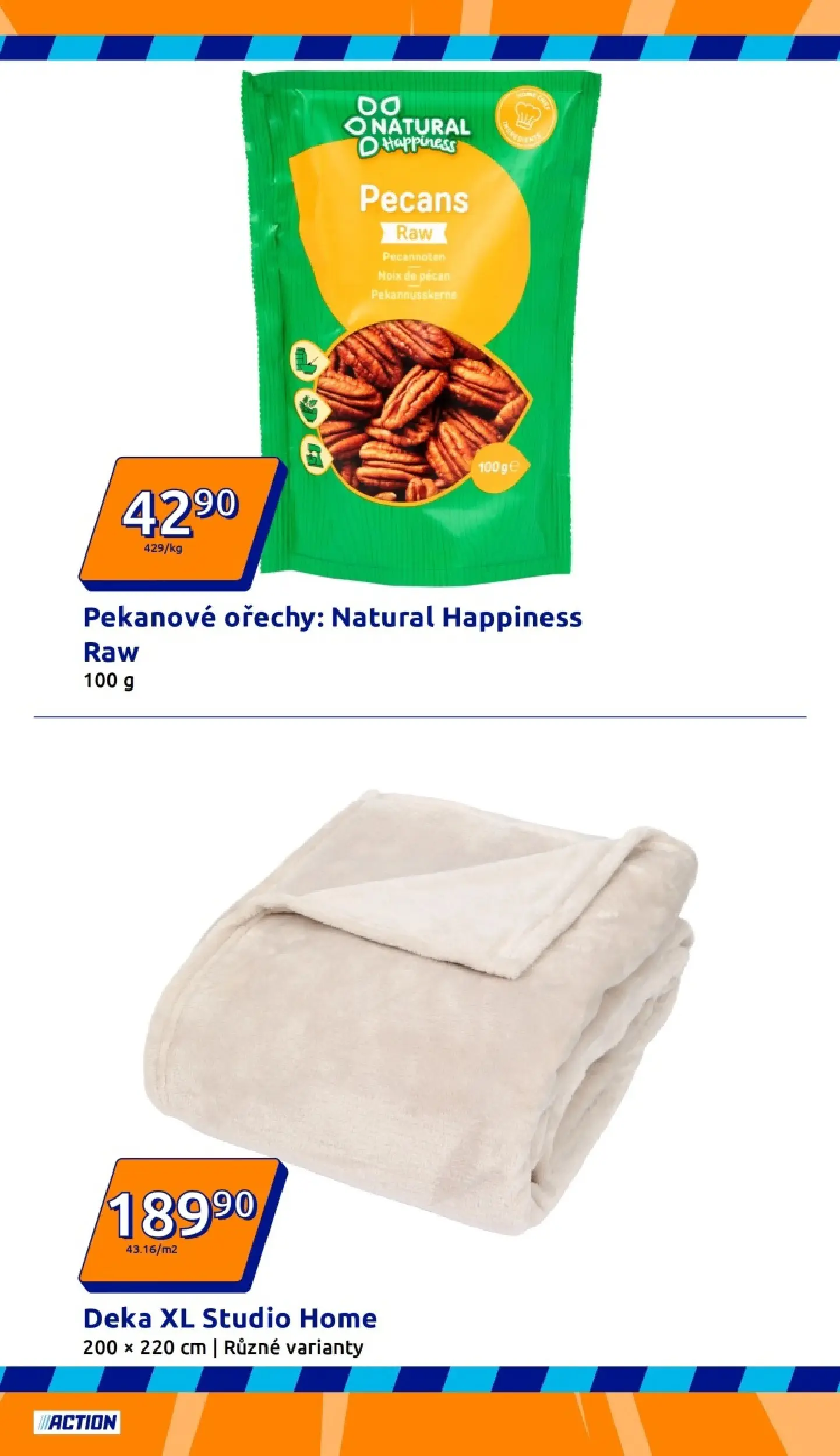 Nabídky - Action leták do 28.01.2026 od 20.01.2026 - akční nabídka | Strana: 7 | Produkty: Ořechy, Deka, Pekanové ořechy