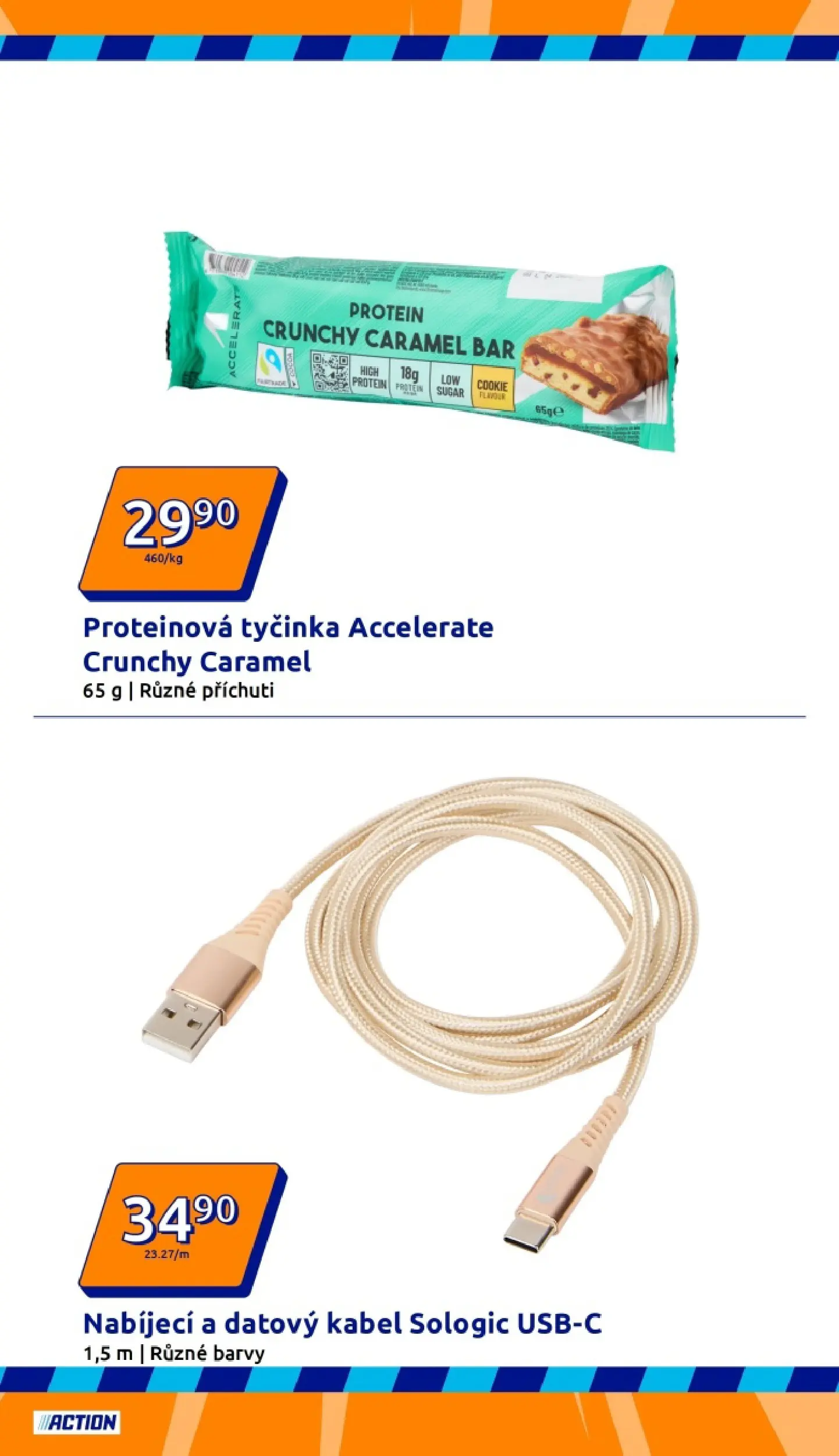 Nabídky - Action leták do 28.01.2026 od 20.01.2026 - akční nabídka | Strana: 22 | Produkty: Proteinová tyčinka, Kabel, Barvy, Protein