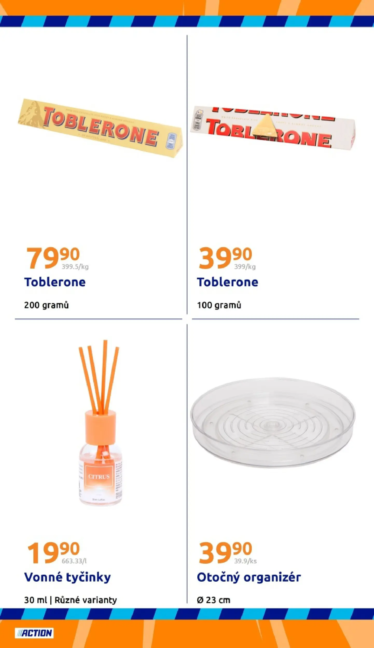 Nabídky - Action leták do 28.01.2026 od 20.01.2026 - akční nabídka | Strana: 24 | Produkty: Organizér, Tyčinky, Vonné tyčinky, Toblerone