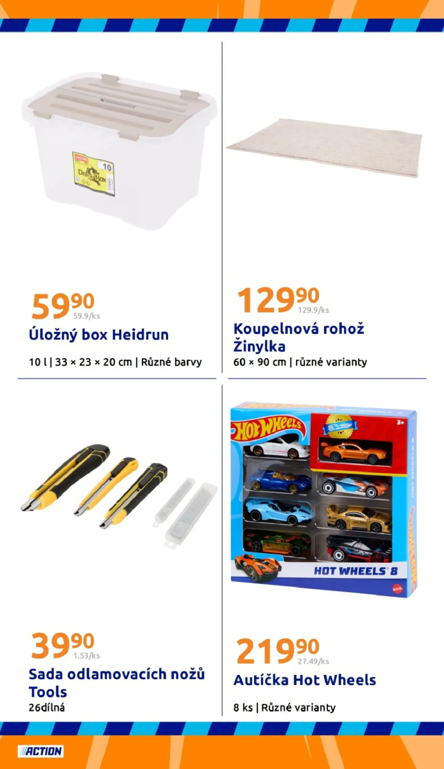Nabídky - Action leták do 28.01.2026 od 20.01.2026 - akční nabídka | Strana: 27 | Produkty: Box, Úložný box, Hot Wheels, Barvy