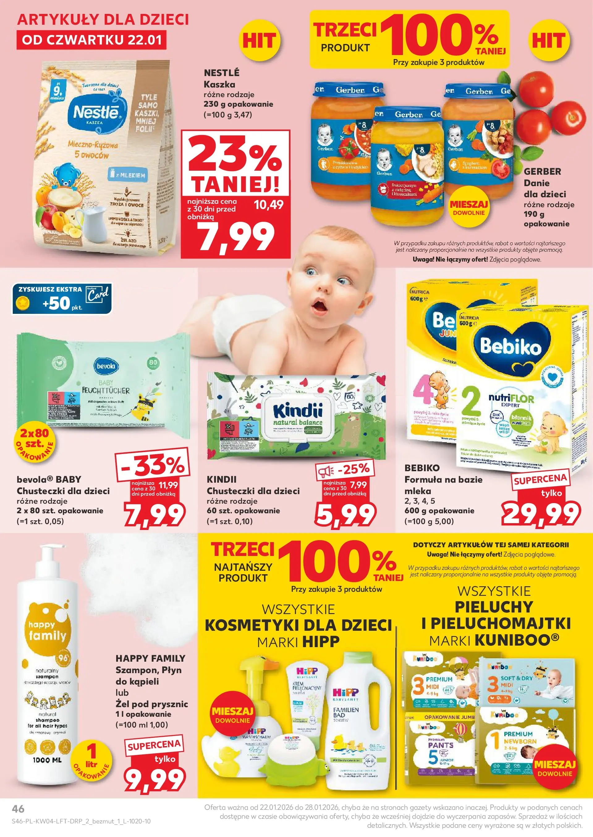 Kaufland gazetka od 22.01.2026 - od jutra PDF | Strona: 46 | Produkty: Kosmetyki, Mleka, Szampon, Owoce