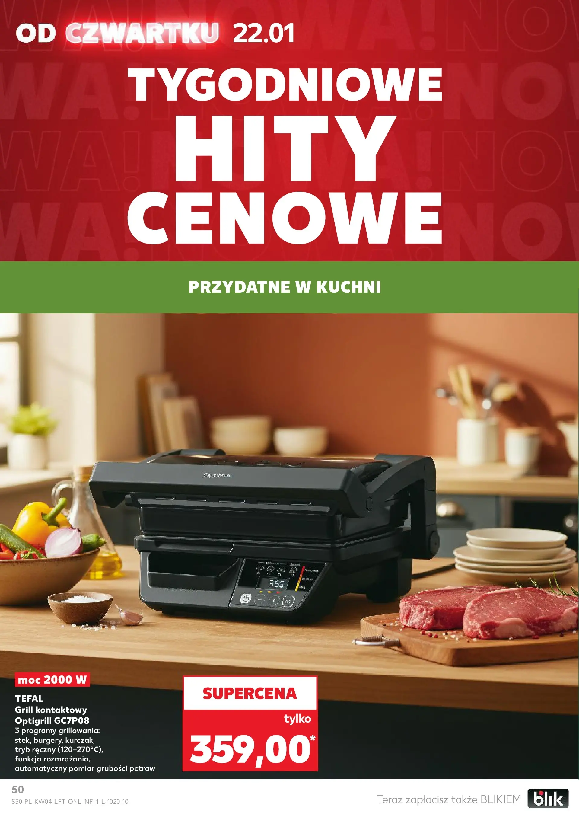 Kaufland gazetka od 22.01.2026 - od jutra PDF | Strona: 50 | Produkty: Grill, Tefal