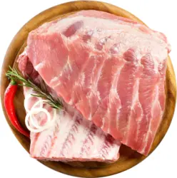 Свински ребра от свежата витрина