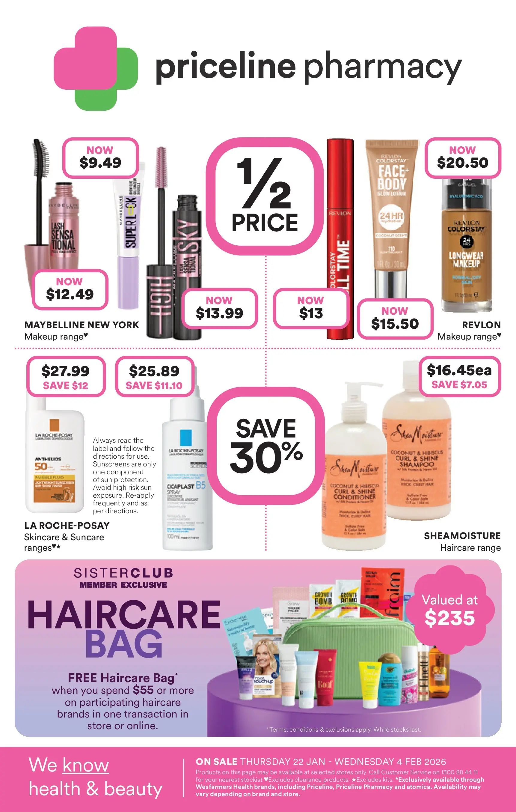 Priceline Pharmacy - Priceline Catalogue - 21/01/2026 > weekly / monthly specials | Page: 1 | Products: Shampoo, Conditioner, Makeup, Curly