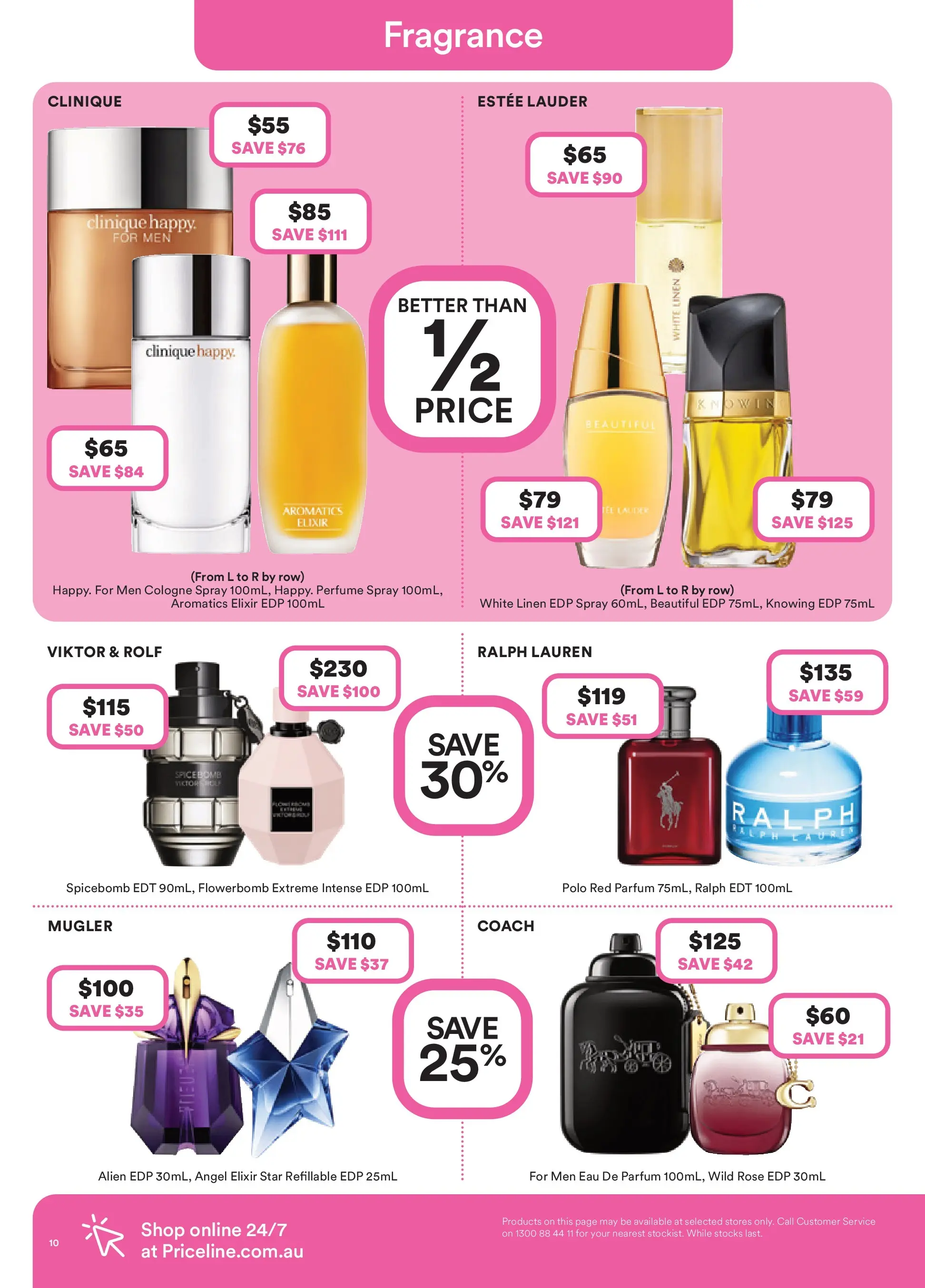 Priceline Pharmacy - Priceline Catalogue - 21/01/2026 > weekly / monthly specials | Page: 10 | Products: Perfume, Fragrance, Linen, Cologne