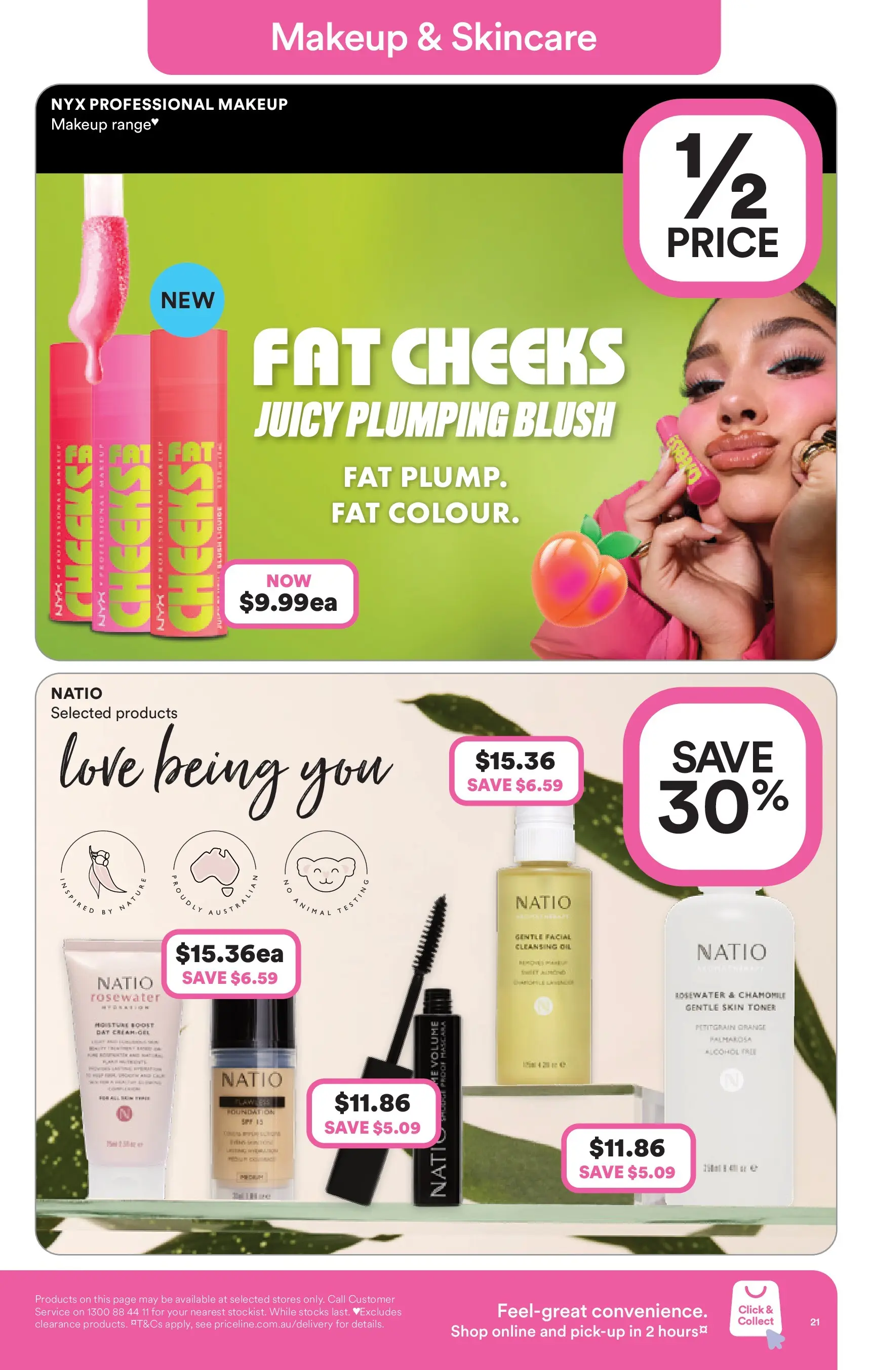 Priceline Pharmacy - Priceline Catalogue - 21/01/2026 > weekly / monthly specials | Page: 21 | Products: Blush, Mascara, Oil, Toner