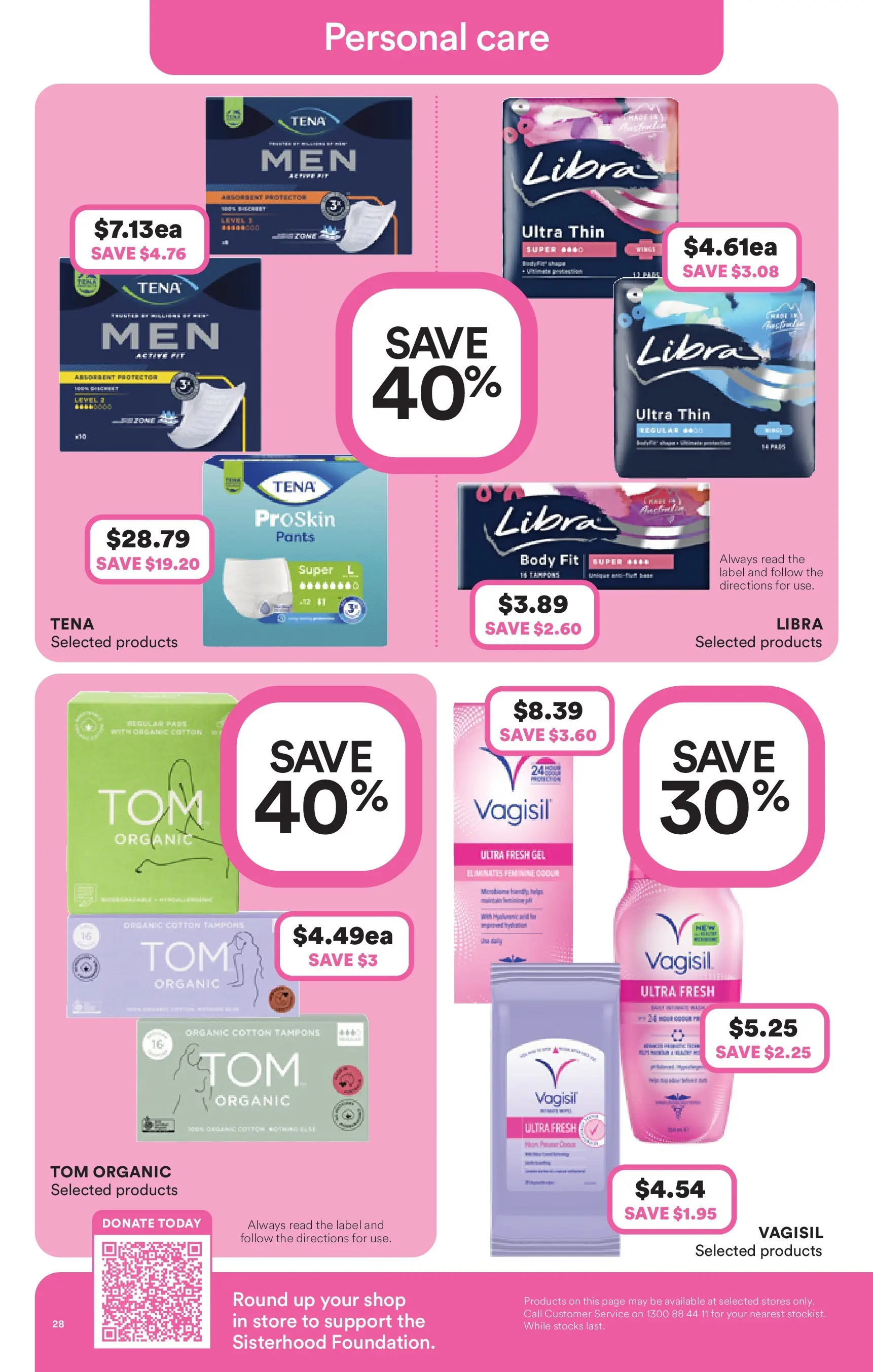 Priceline Pharmacy - Priceline Catalogue - 21/01/2026 > weekly / monthly specials | Page: 28 | Products: Pants, Tampons