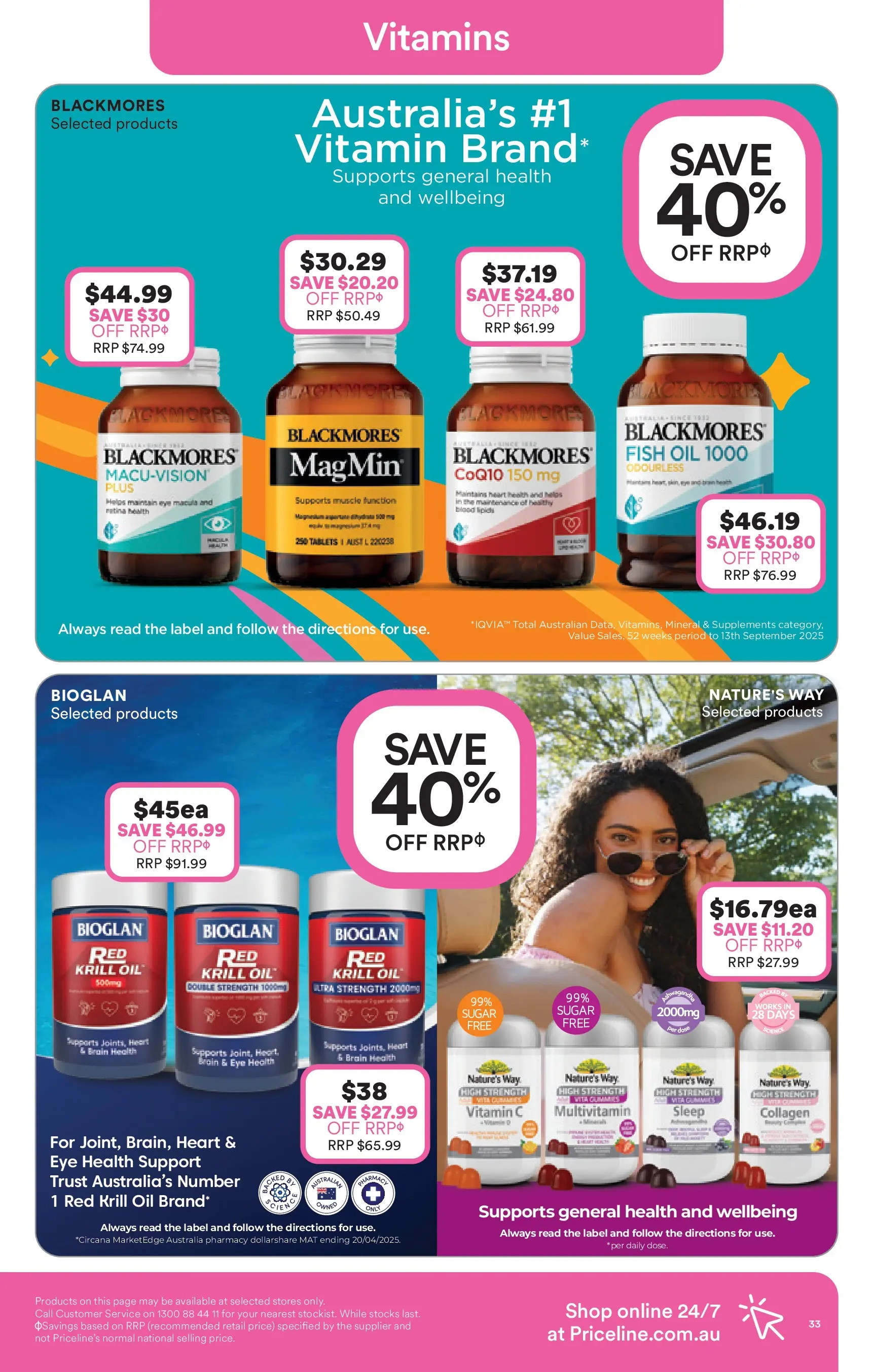 Priceline Pharmacy - Priceline Catalogue - 21/01/2026 > weekly / monthly specials | Page: 33 | Products: Oil, Multivitamin, Tablets, Vitamin