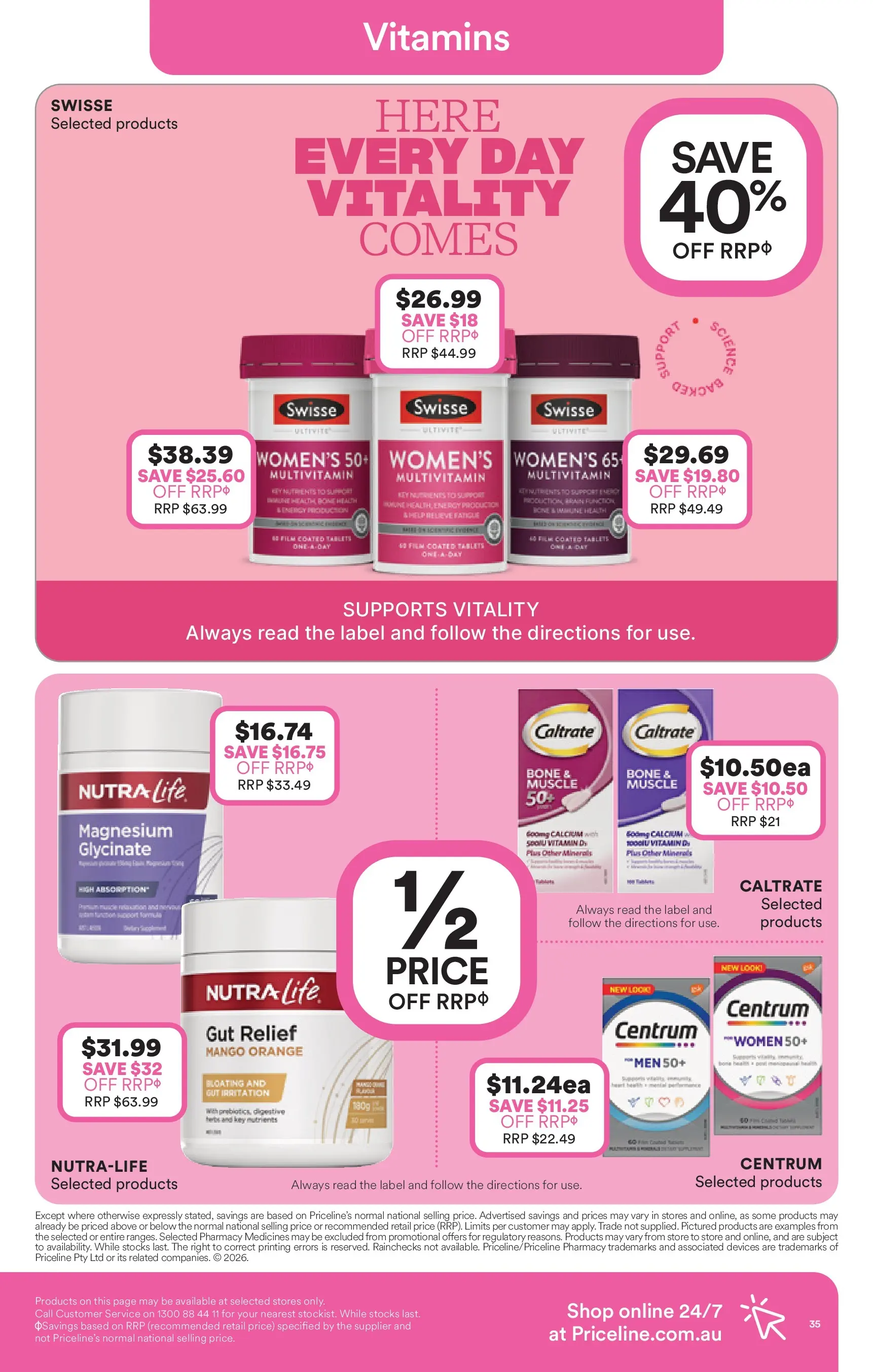 Priceline Pharmacy - Priceline Catalogue - 21/01/2026 > weekly / monthly specials | Page: 35 | Products: Mango, Multivitamin, Tablets, Vitamin