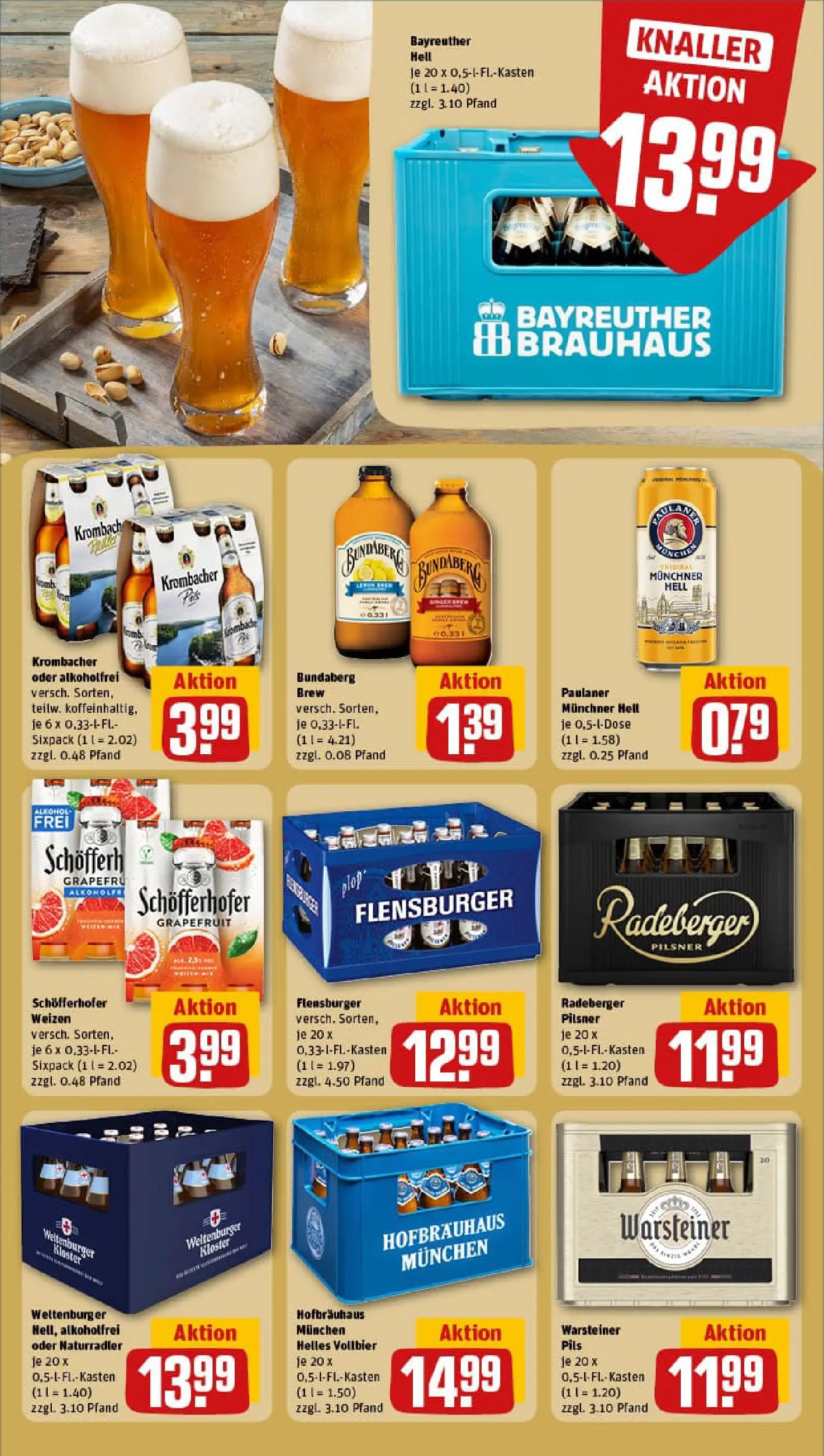 REWE Prospekt ab 26.01.2026 zum Blättern » Angebote | Seite: 19 | Produkte: Warsteiner, Krombacher, Radeberger pilsner, Paulaner