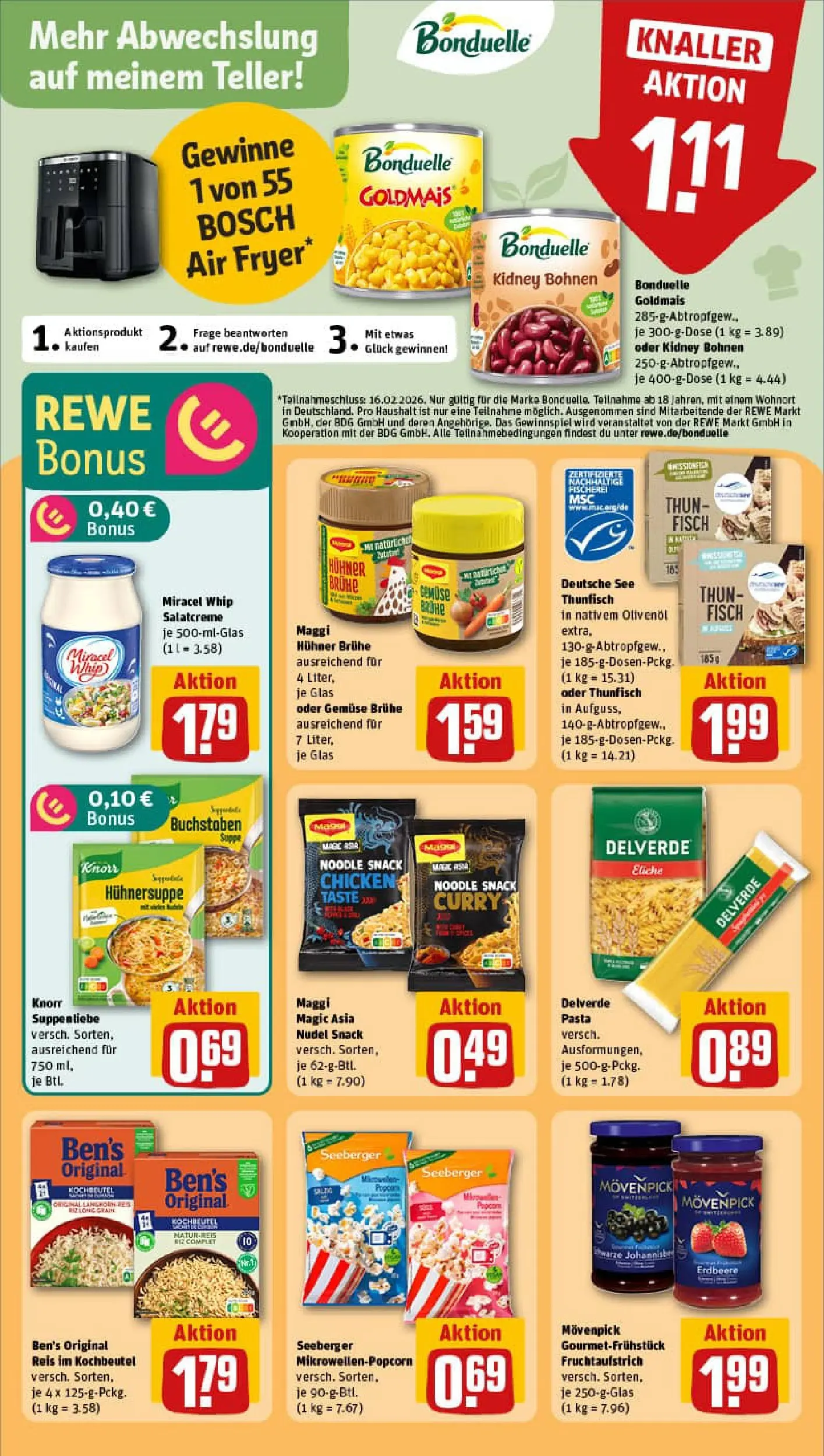 REWE Prospekt ab 26.01.2026 zum Blättern » Angebote | Seite: 18 | Produkte: Bosch, Maggi, Thunfisch, Gemüse