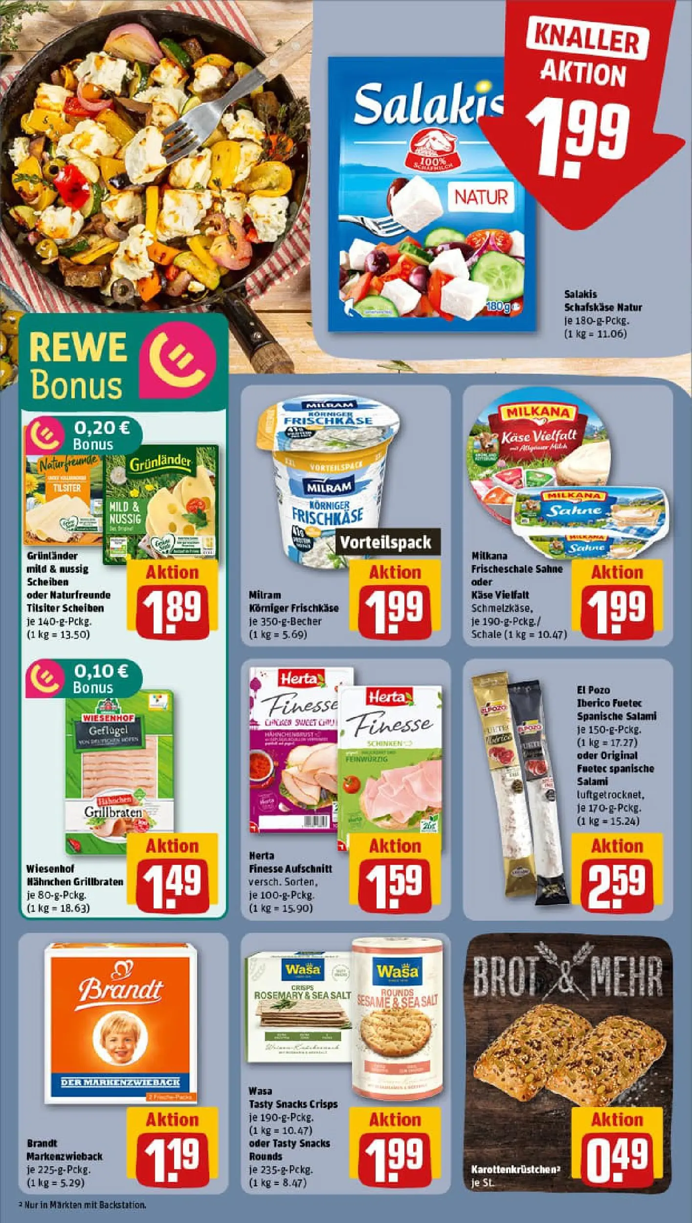 REWE Prospekt ab 26.01.2026 zum Blättern » Angebote | Seite: 12 | Produkte: Feta, Milram, Brot, Frischkase