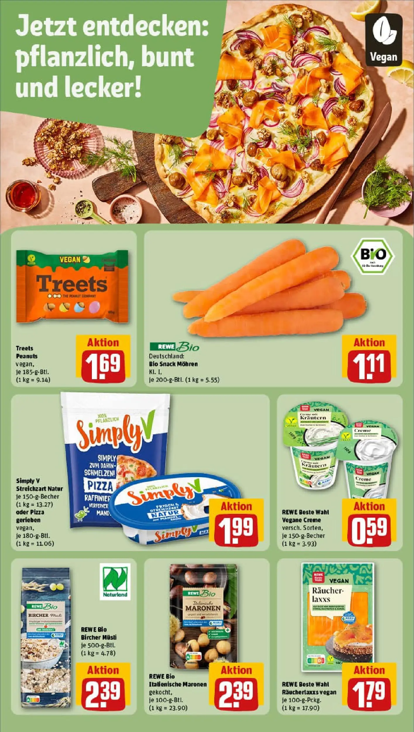 REWE Prospekt ab 26.01.2026 zum Blättern » Angebote | Seite: 13 | Produkte: Musli, Creme, Mohren, Pizza